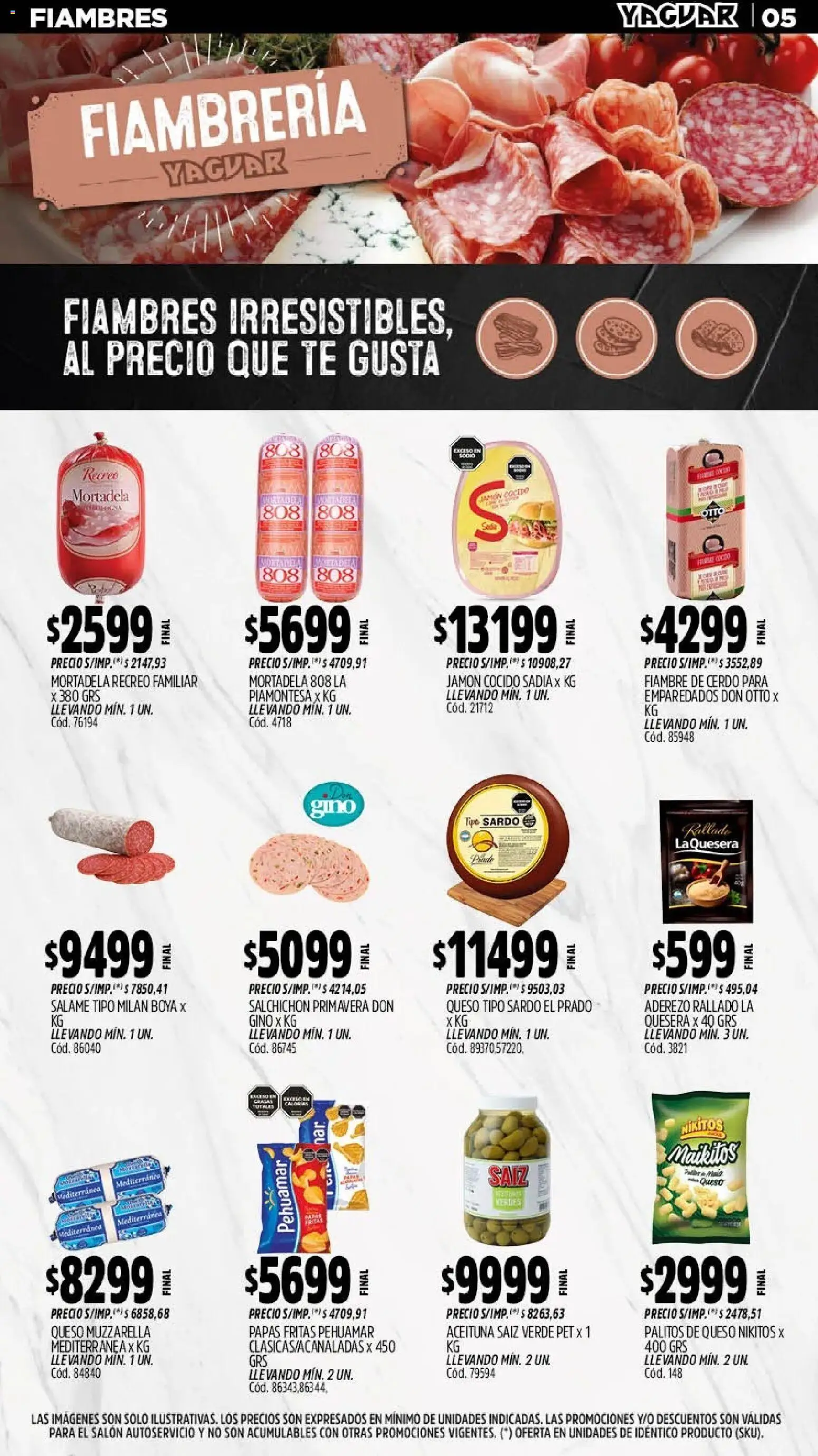 Yaguar - Oferta Semanal Salta │ válido desde el 20.04.2026 | Página: 6 | Productos: Aderezo, Muzzarella, Queso, Salame