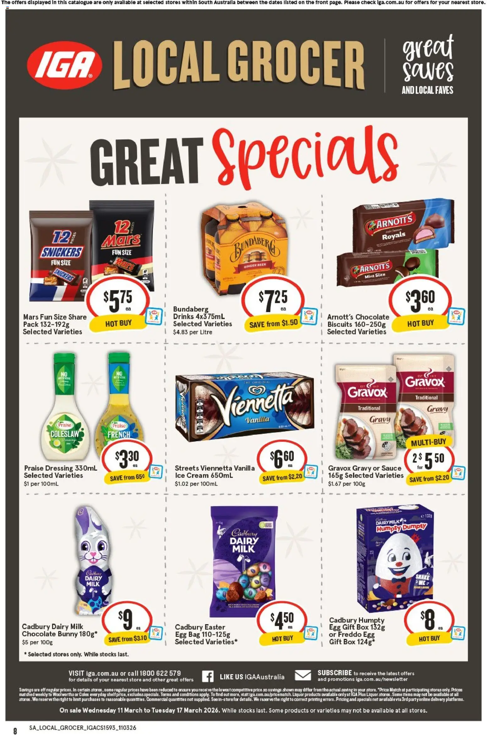 IGA catalogue - valid from 11.03.2026 | Page: 8 | Products: Box, Milk, Ginger, Beer