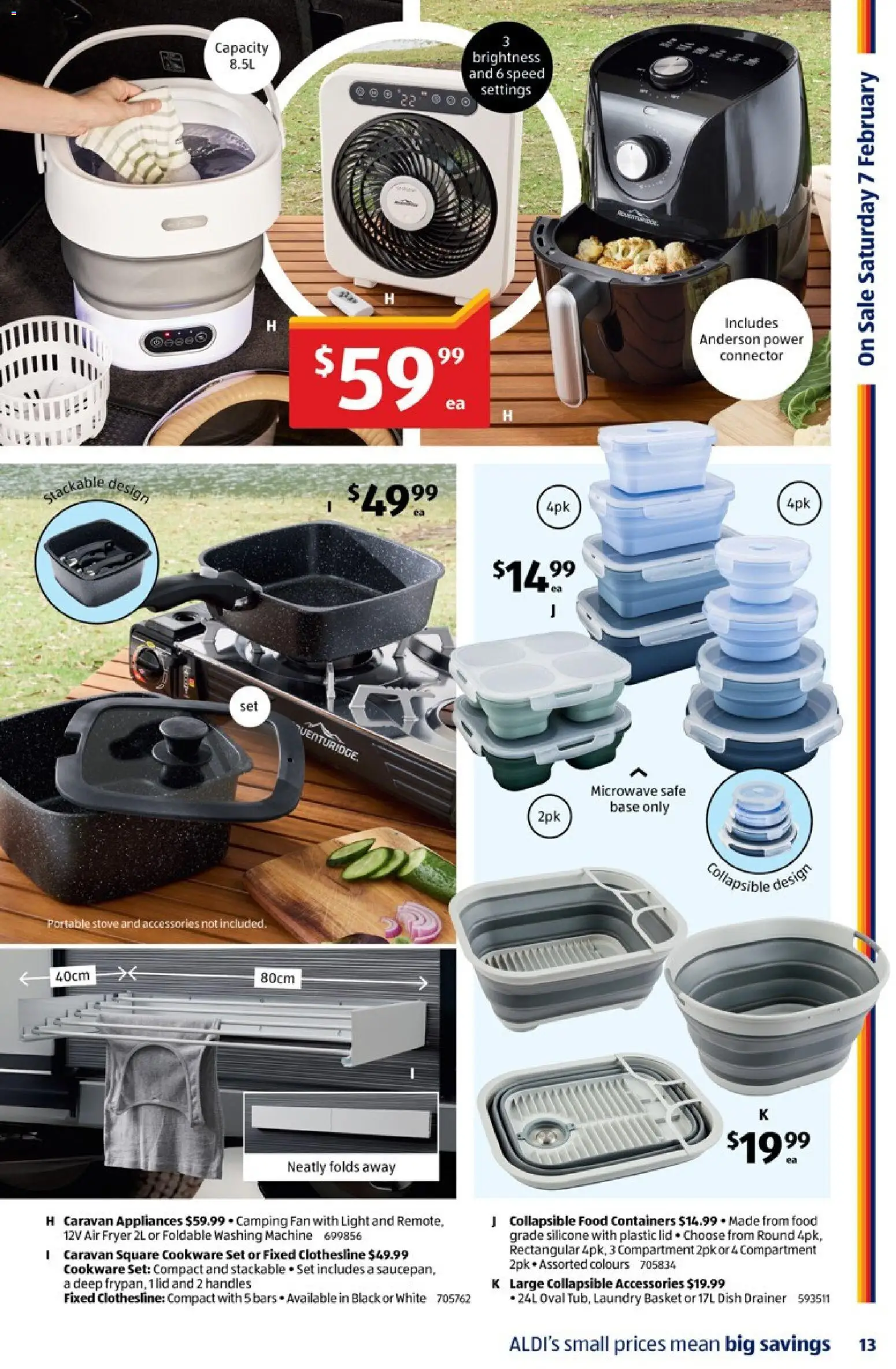 Aldi catalogue - valid from 04.02.2026 | Page: 13 | Products: Light, Cookware, Accessories, Portable