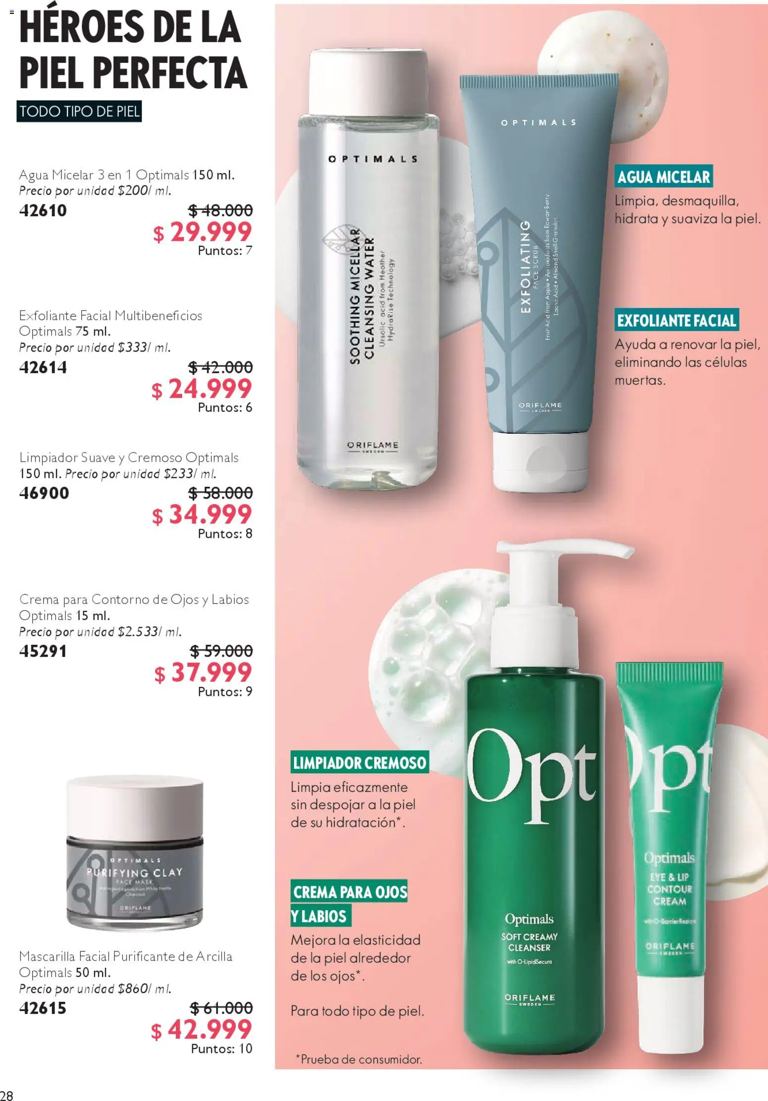 Oriflame revista - valida desde el 27.12.2025 | Página: 28 | Productos: Agua, Crema, Limpiador, Mascarilla