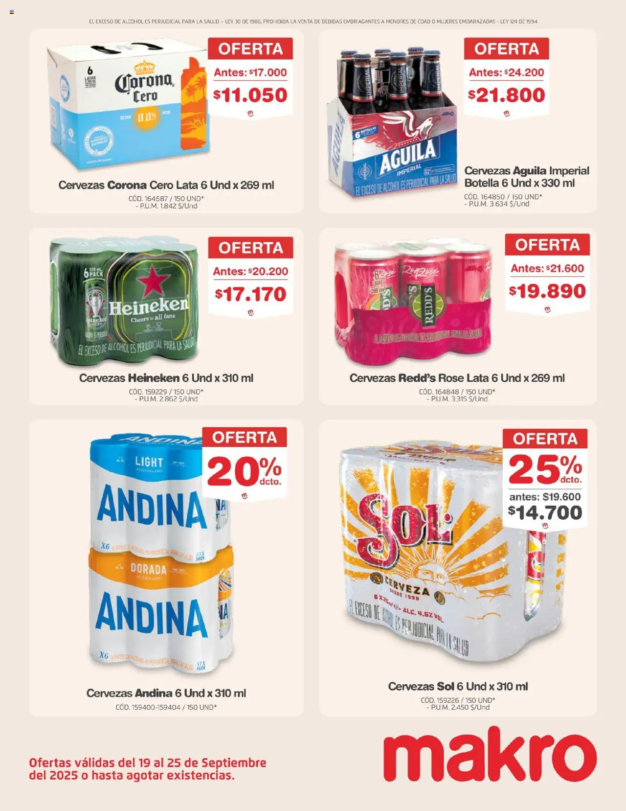 Makro revista - valida desde el 19.09.2025 | Página: 6 | Productos: Sales, Botella, Tintura, Cerveza