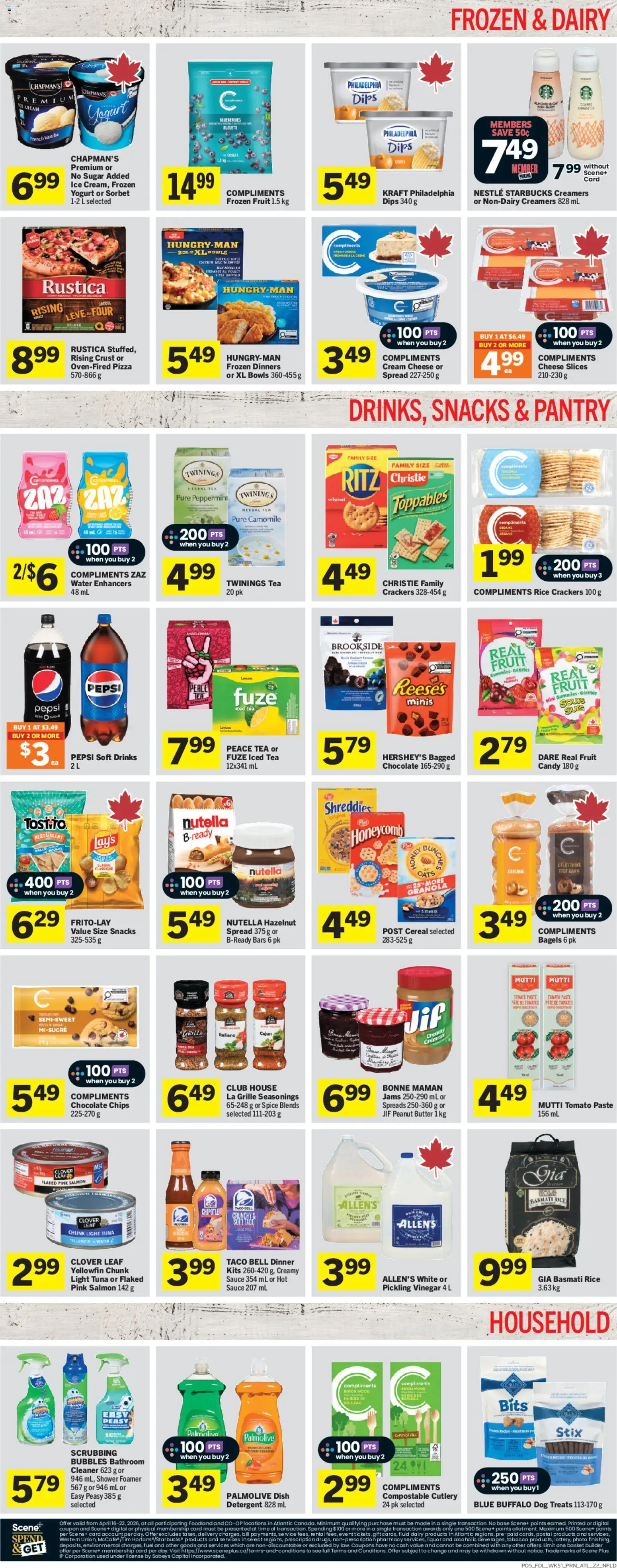 Foodland flyer valid from 16.04.2026 | Page: 6 | Products: Rice, Butter, Yogurt, Pizza
