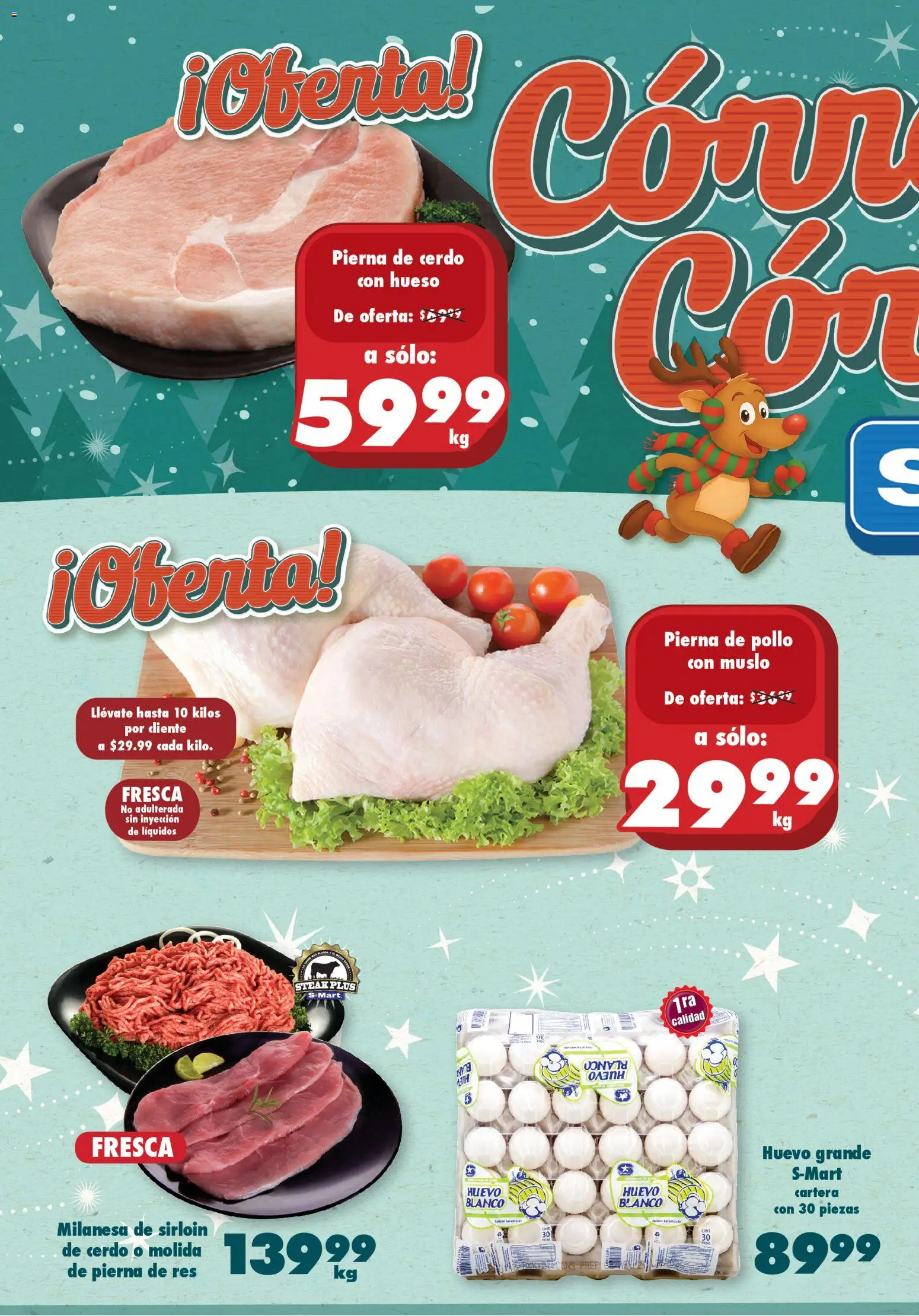 Nuevas ofertas de S-Mart válidas en toda la República Mexicana desde el 25.11.2025. ¡Encuentra las mejores ofertas en S-Mart folleto Chihuahua! | Página: 2 | Productos: Pollo, Milanesa, Huevo, Res