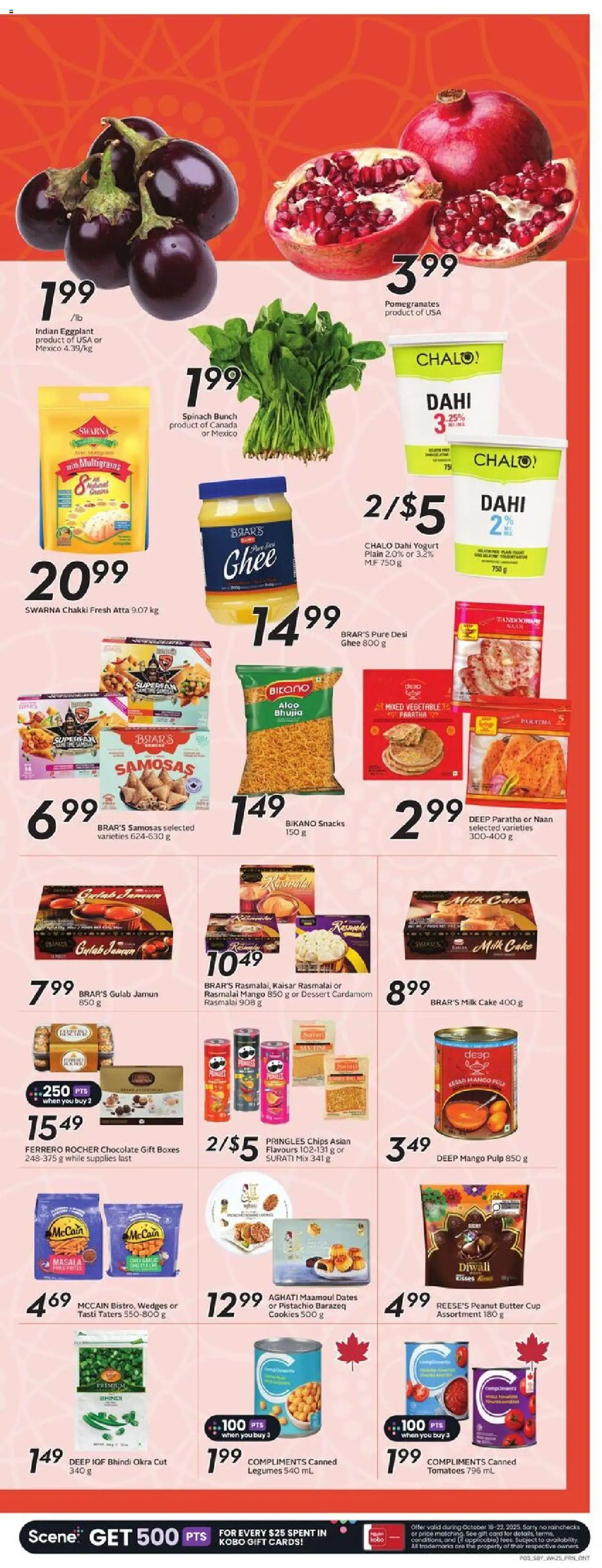 Sobeys flyer valid from 16.10.2025 | Page: 6 | Products: Chips, Cookies, Milk, Chocolate