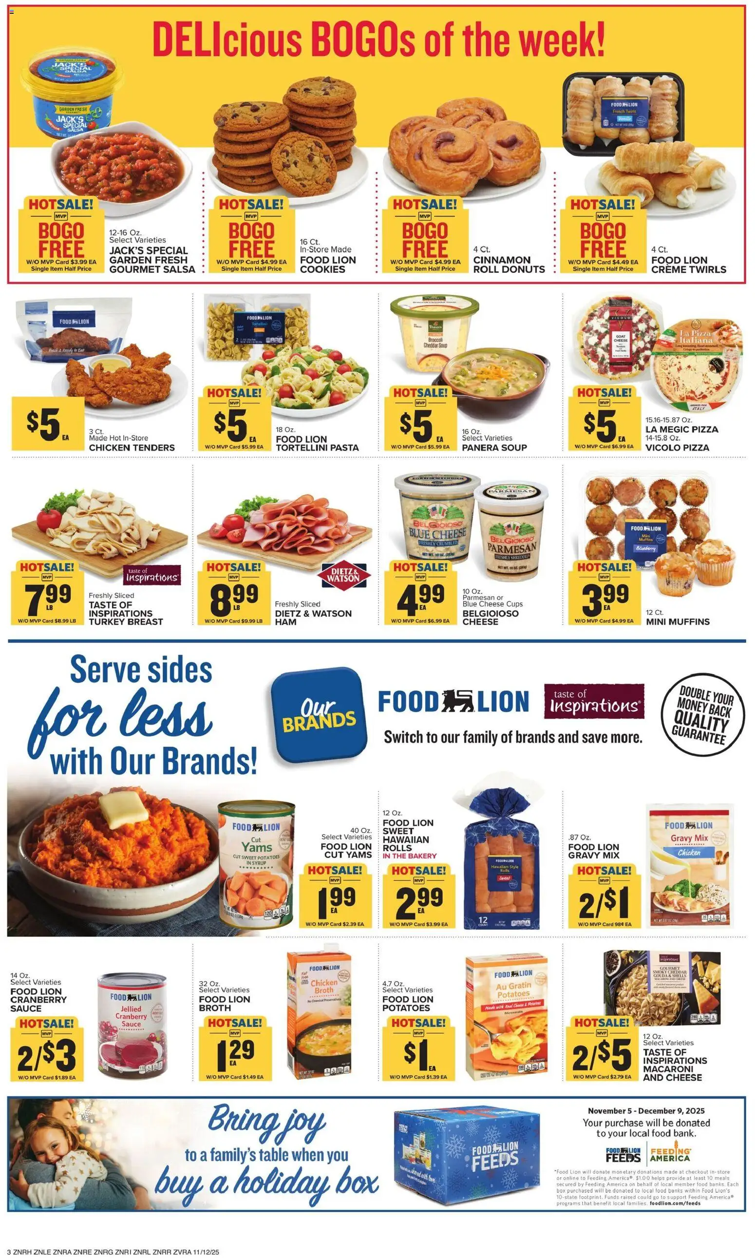 Food Lion Weekly Ad - valid from 12.11.2025 | Page: 5 | Products: Bakery, Broccoli, Pasta, Sauce