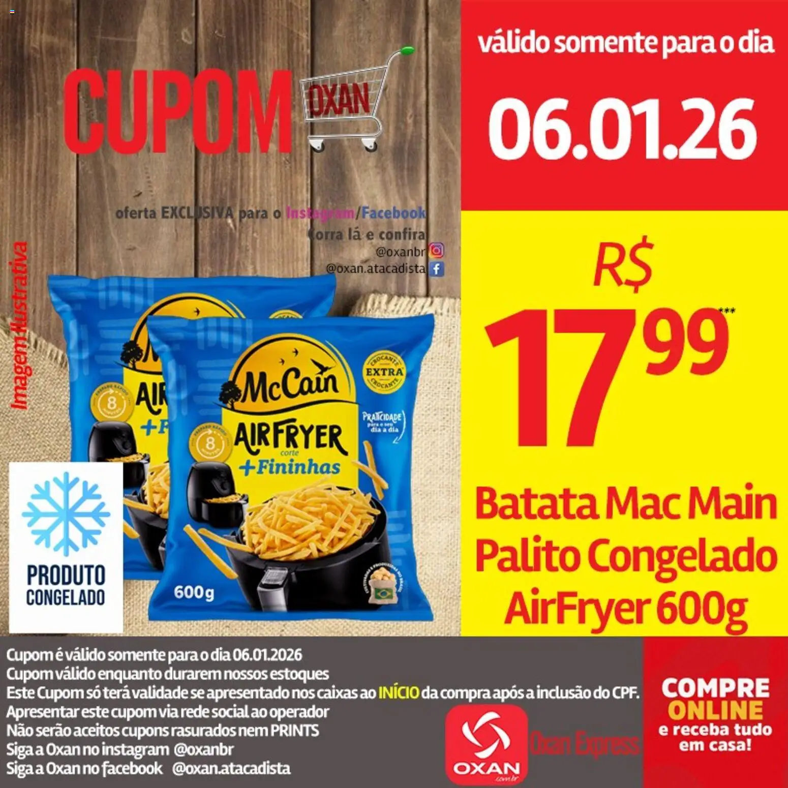 Oxan Atacadista Folheto - válido de 06.01.2026 | Página: 9 | Produtos: Batata
