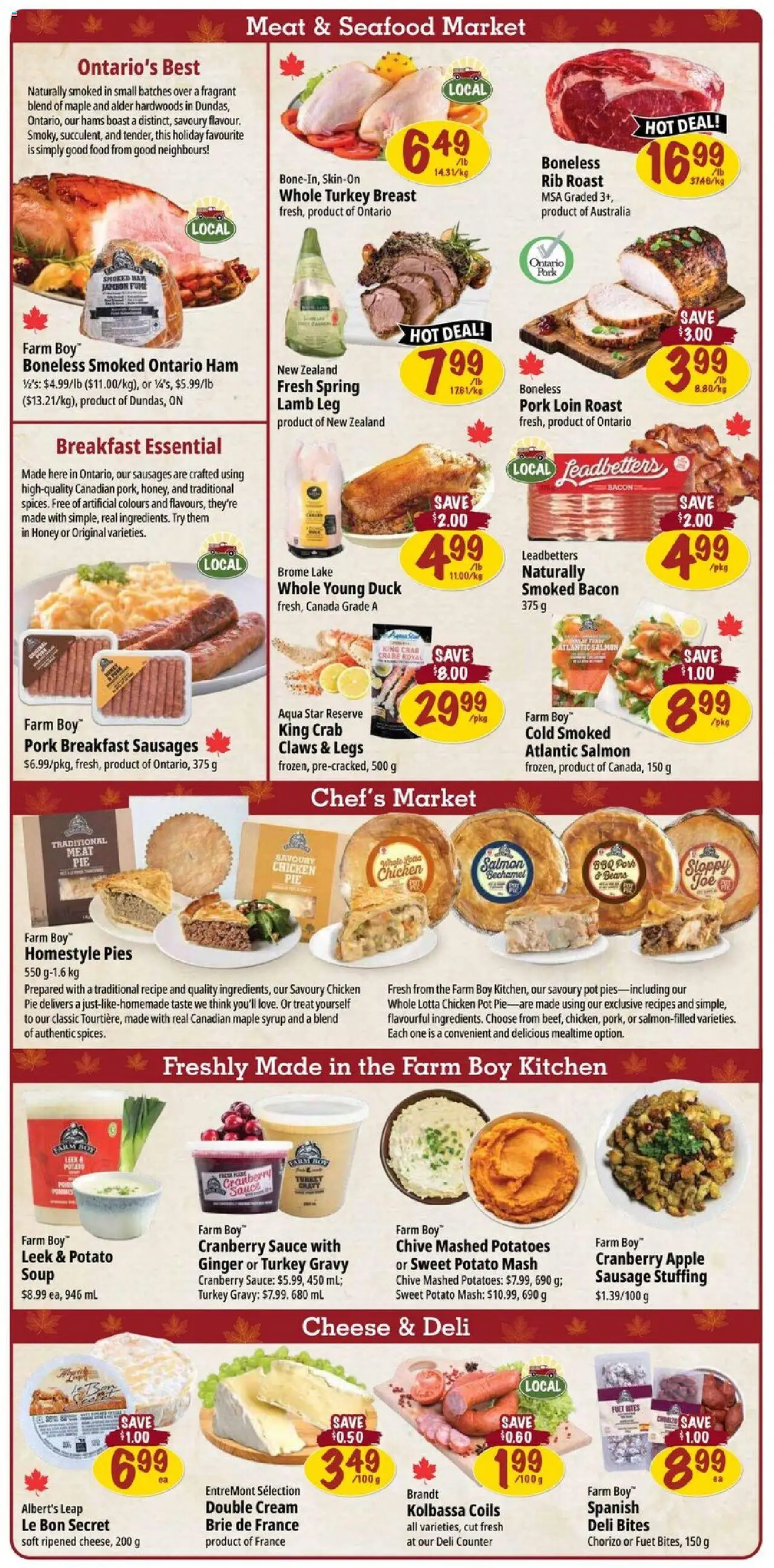 Farm Boy flyer valid from 09.10.2025 | Page: 2 | Products: Cream, Turkey, Potatoes, Pork