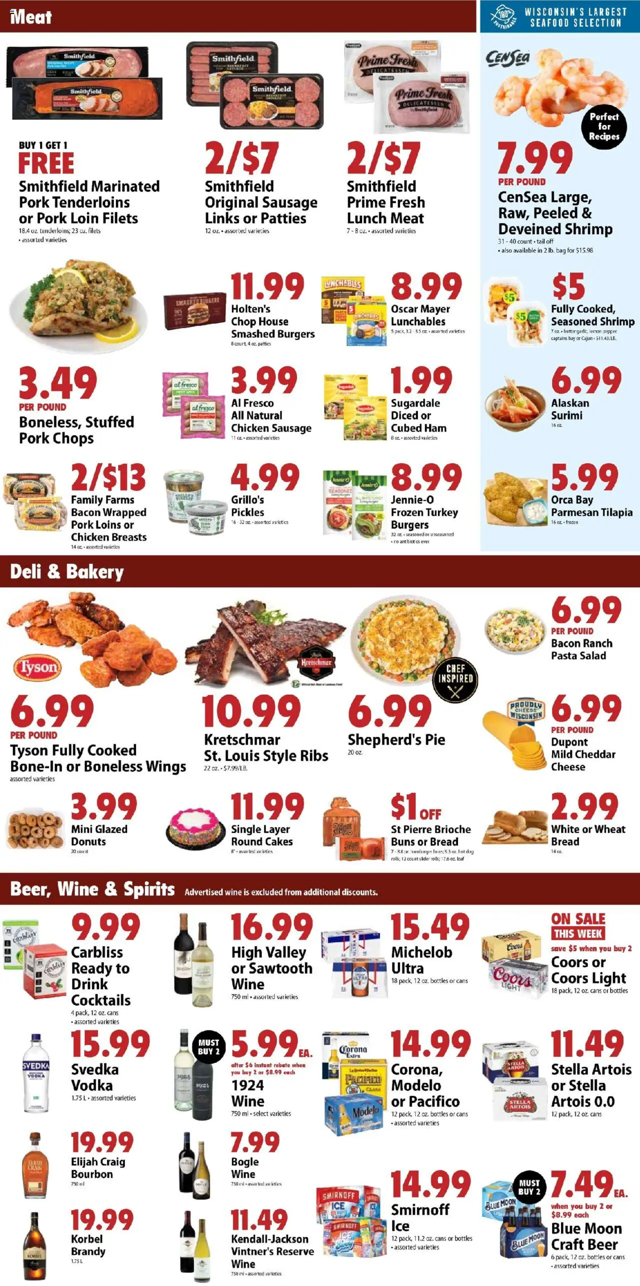 Festival Foods Weekly Ad - valid from 01.10.2025 | Page: 3 | Products: Bread, Ham, Beer, Bourbon