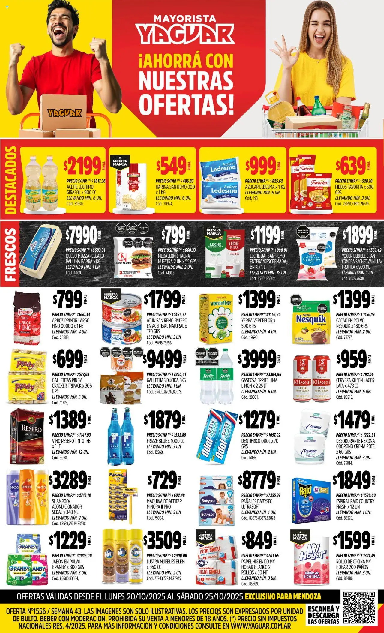 Yaguar - Mendoza │ válido desde el 20.10.2025 | Página: 1 | Productos: Polvo, Jabón en polvo, Leche, Yogur