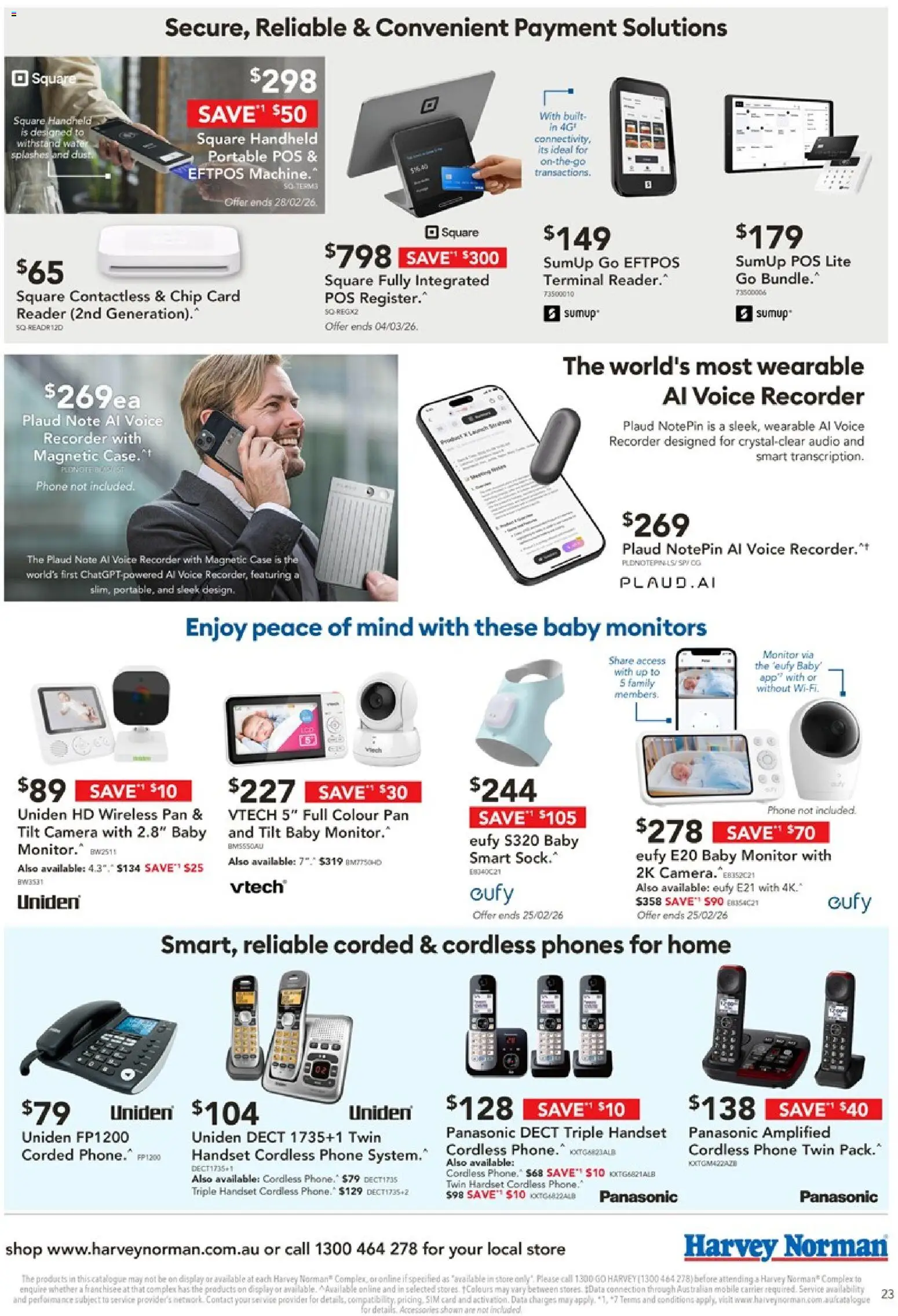 Harvey Norman catalogue - valid from 19.02.2026 | Page: 23 | Products: Phone, Camera, Audio, Recorder