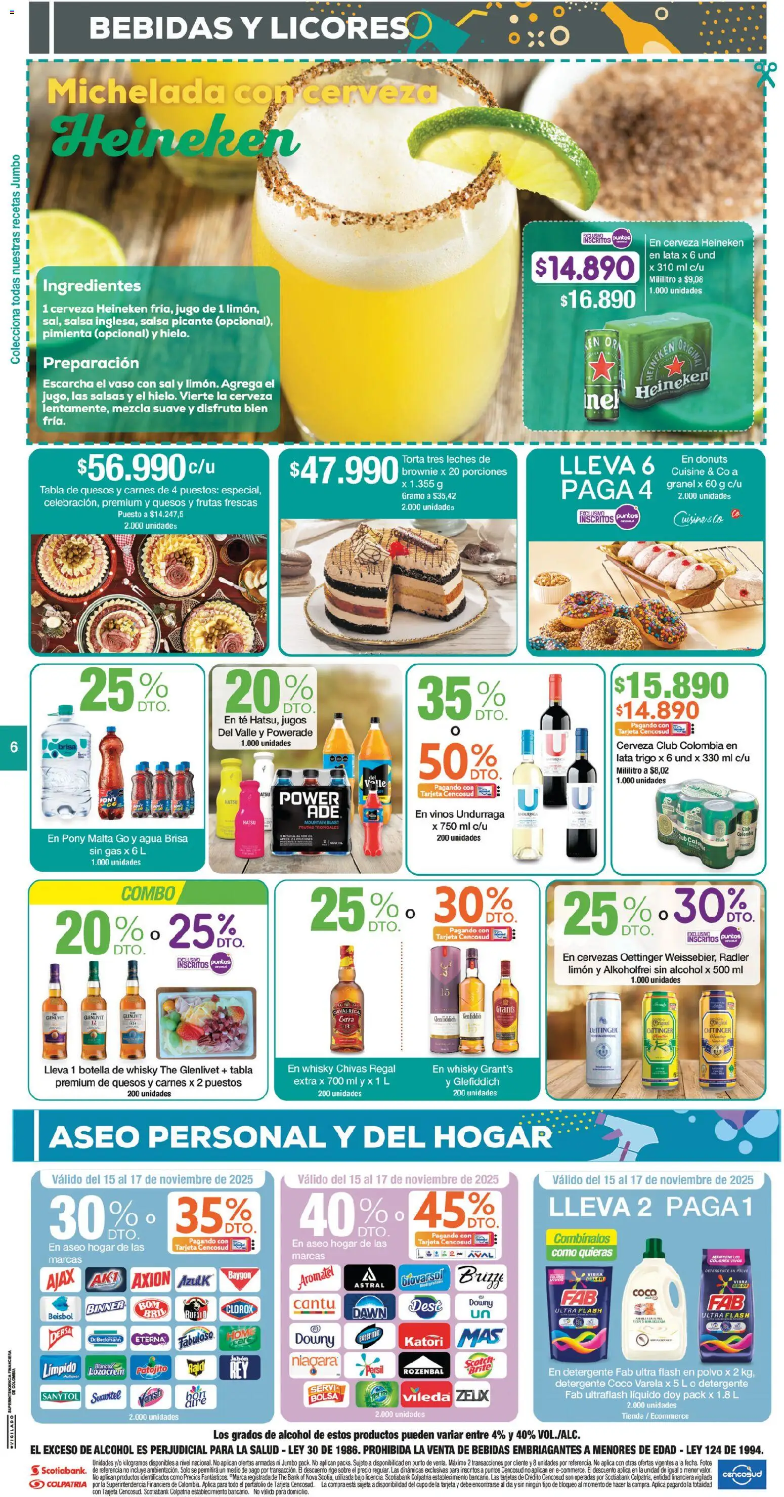 Jumbo revista - valida desde el 14.11.2025 | Página: 6 | Productos: Agua, Té, Botella, Limón