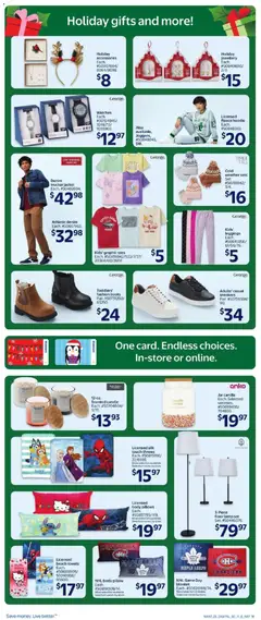 Preview of Walmart weekly flyer from shop Walmart valid from 18.12.2025 | Page: 10 | Products: Sneakers, Pillow, Hoodie, Leggings
