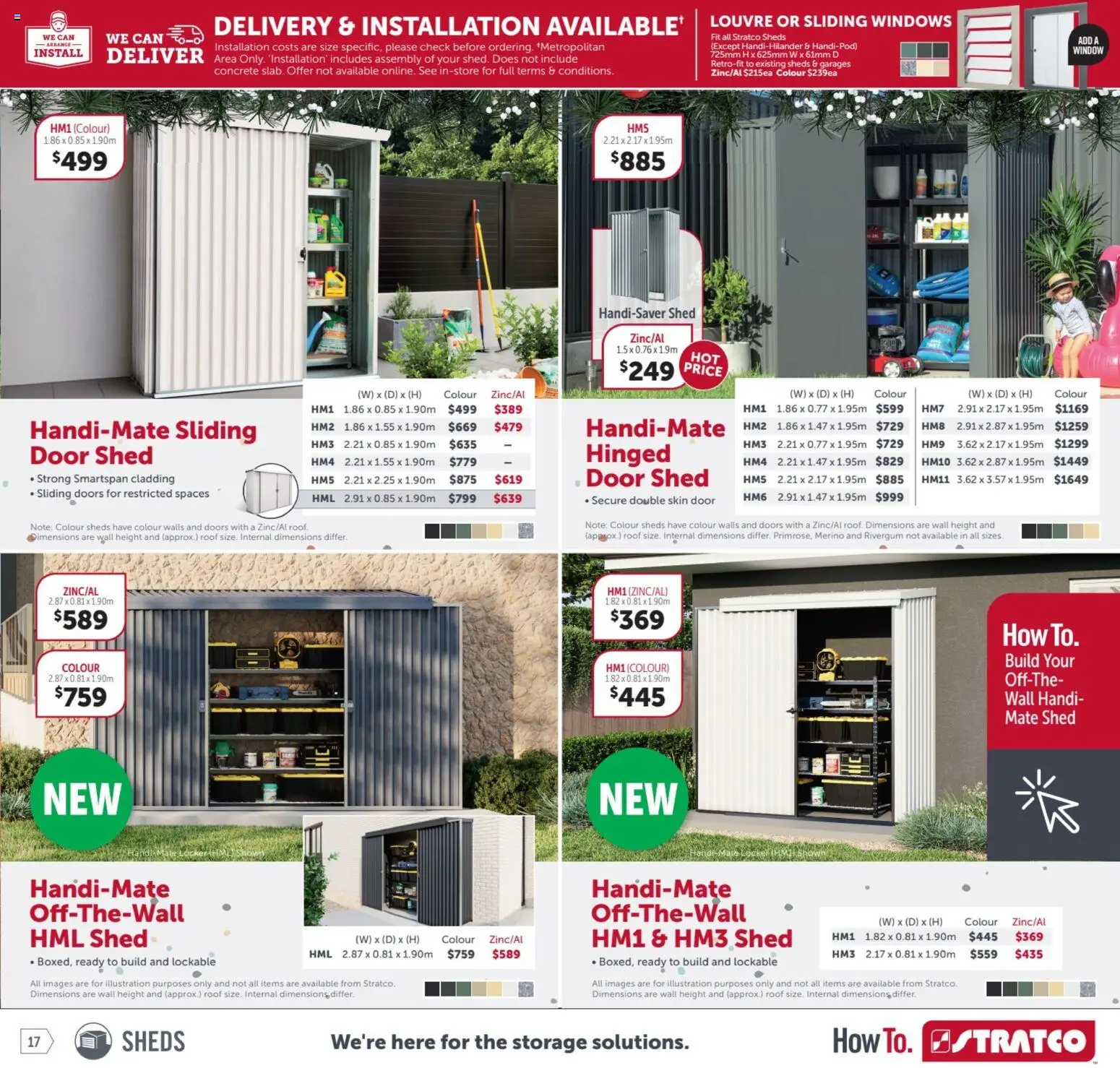 Stratco catalogue - valid from 31.10.2025 | Page: 17 | Products: Door, Window, Shed
