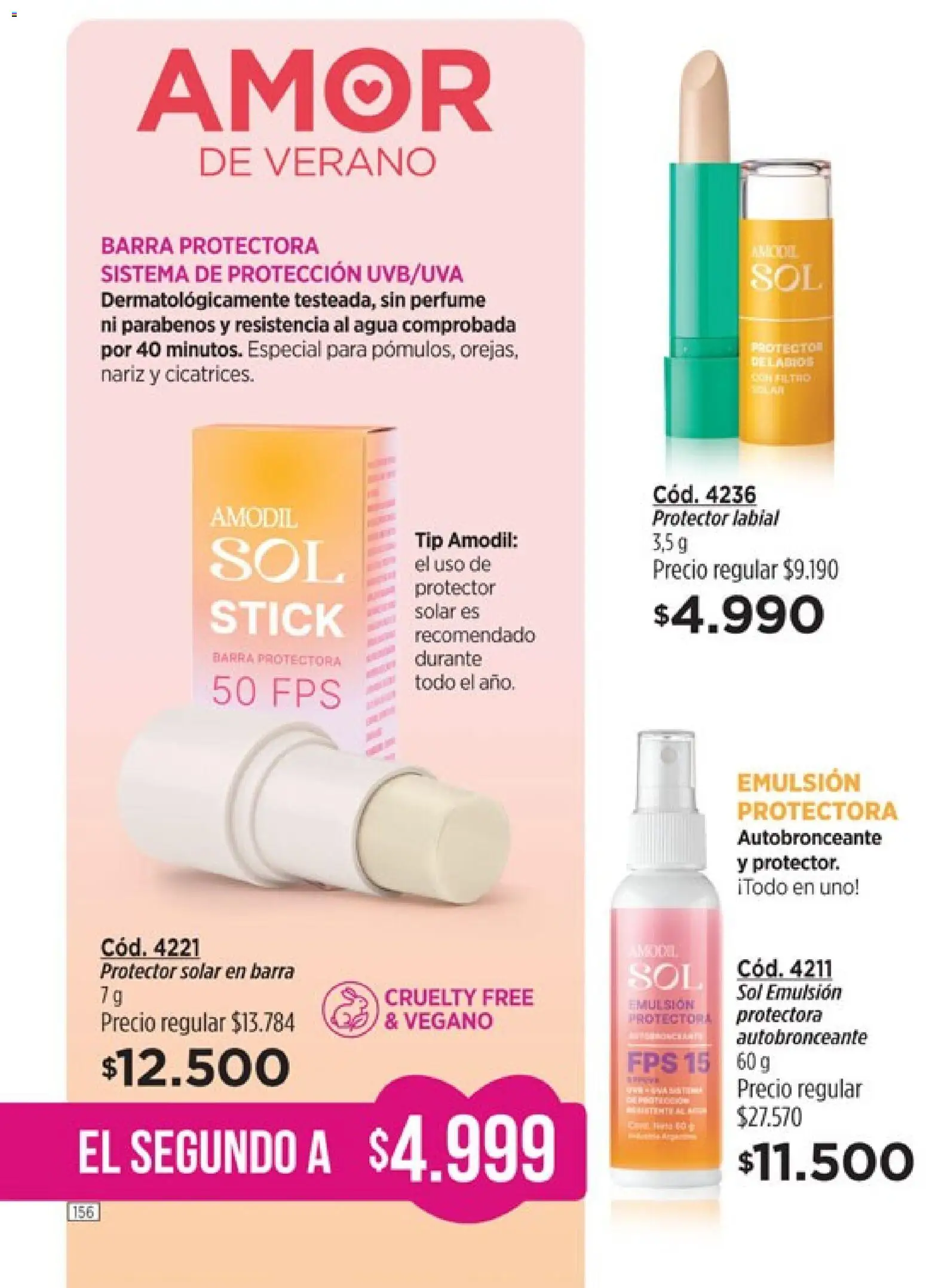 Catálogo Amodil Campaña 2 │ válido desde el 01.02.2026 | Página: 156 | Productos: Perfume, Protector solar, Emulsión, Agua