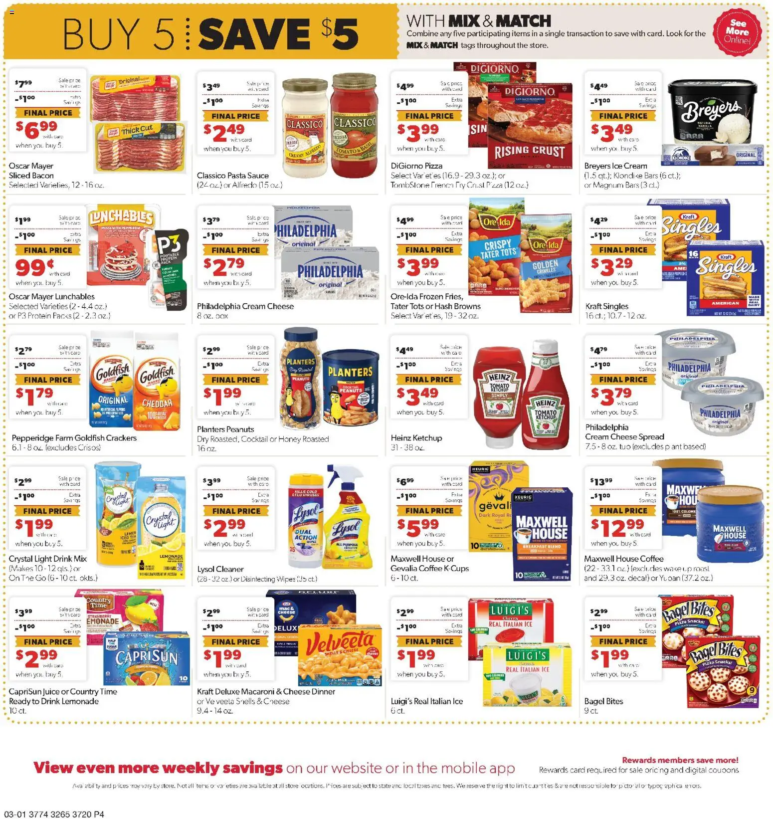 Family Fare Weekly Ad - valid from 01.03.2026 | Page: 4 | Products: Coffee, Juice, Tea, Ice cream