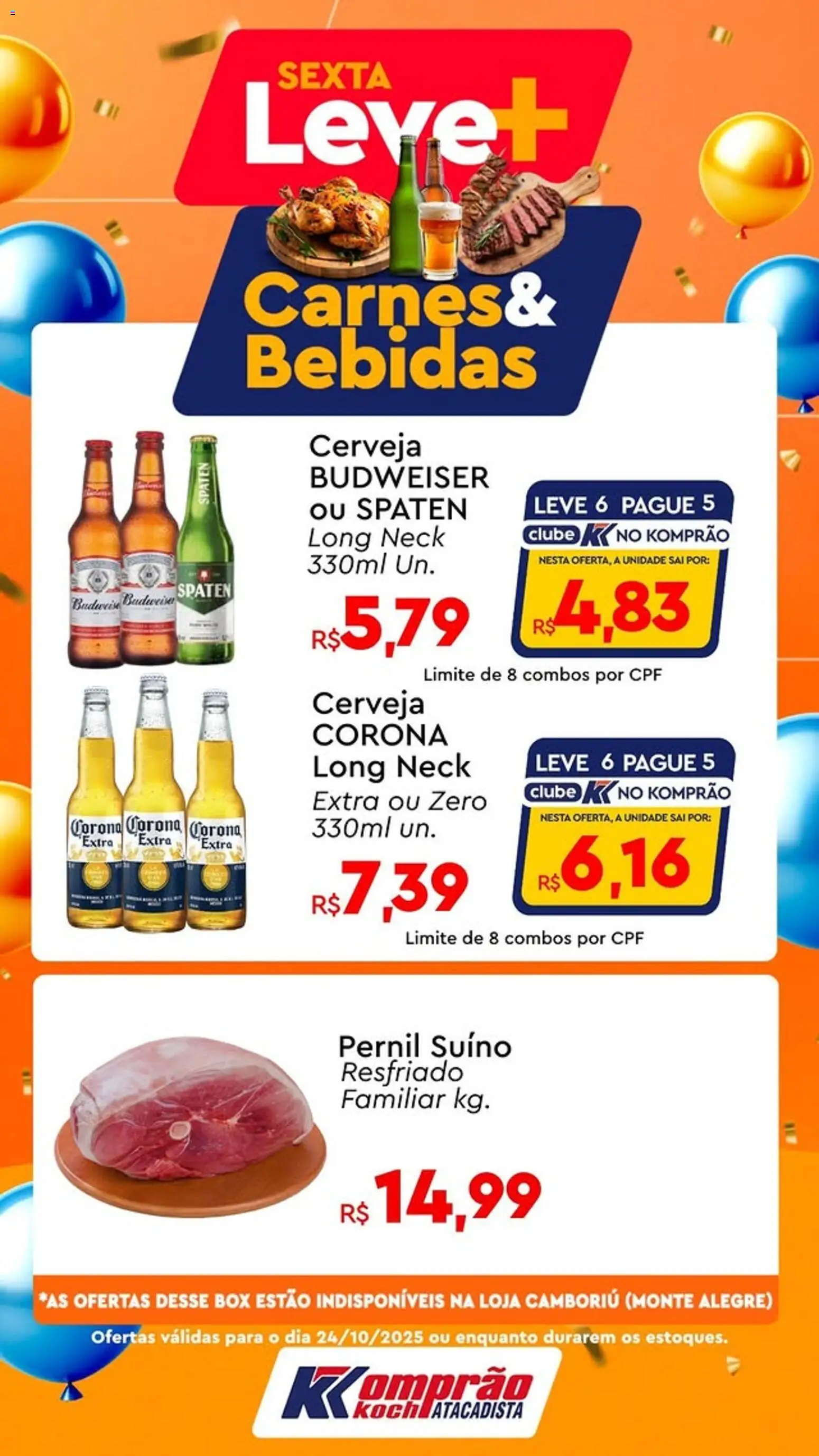 Komprao Atacadista Folheto - válido de 24.10.2025 | Página: 3 | Produtos: Pernil, Cerveja