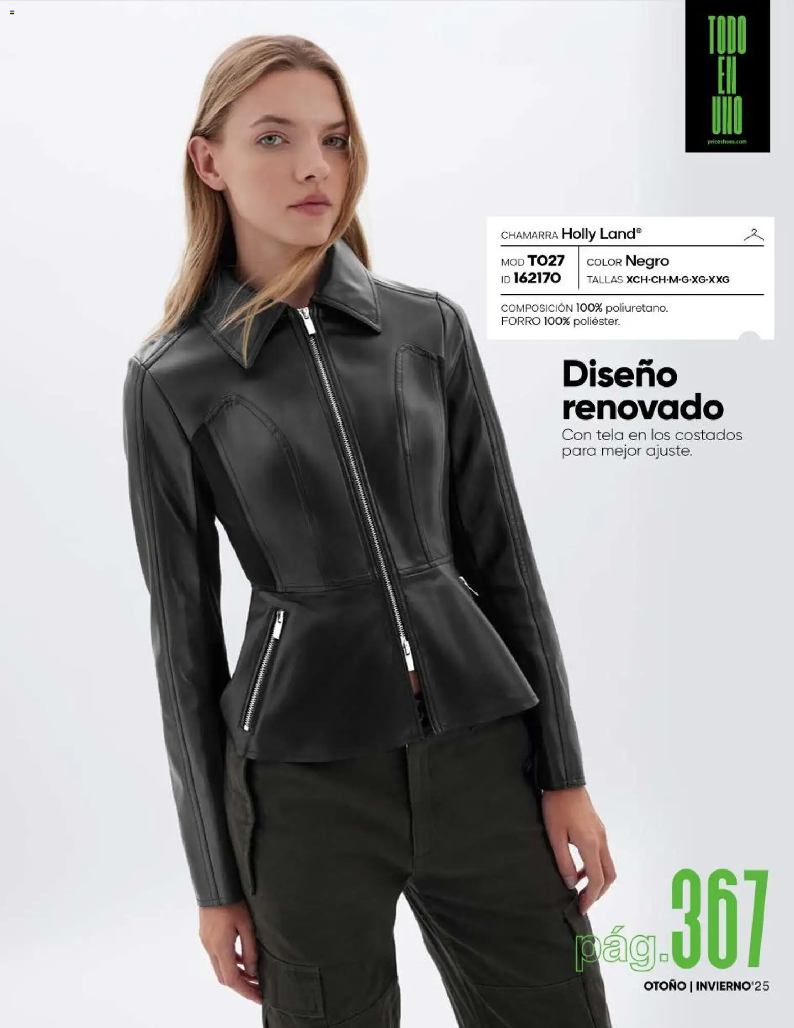 Nuevas ofertas de Price Shoes válidas en toda la República Mexicana desde el 27.10.2025. ¡Encuentra las mejores ofertas en Price Shoes catálogo Todo en uno! | Página: 367 | Productos: Chamarra