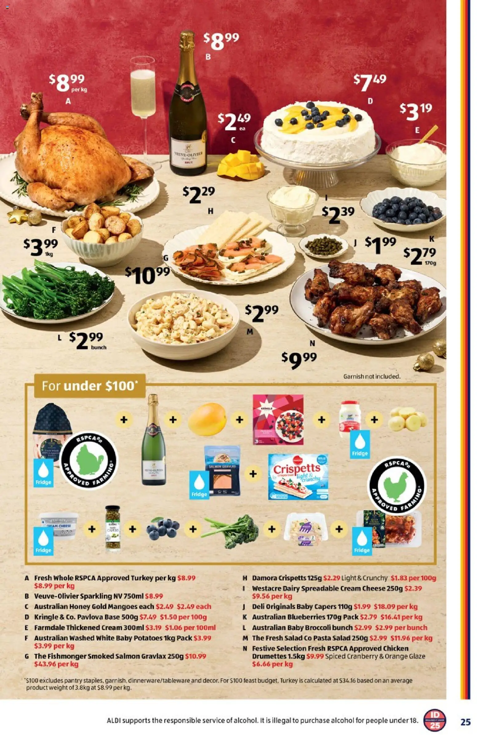 Aldi catalogue - valid from 17.12.2025 | Page: 25 | Products: Chicken, Potatoes, Pavlova, Weight