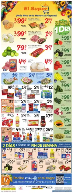 Preview of El Super weekly ads valid from 17.09.2025