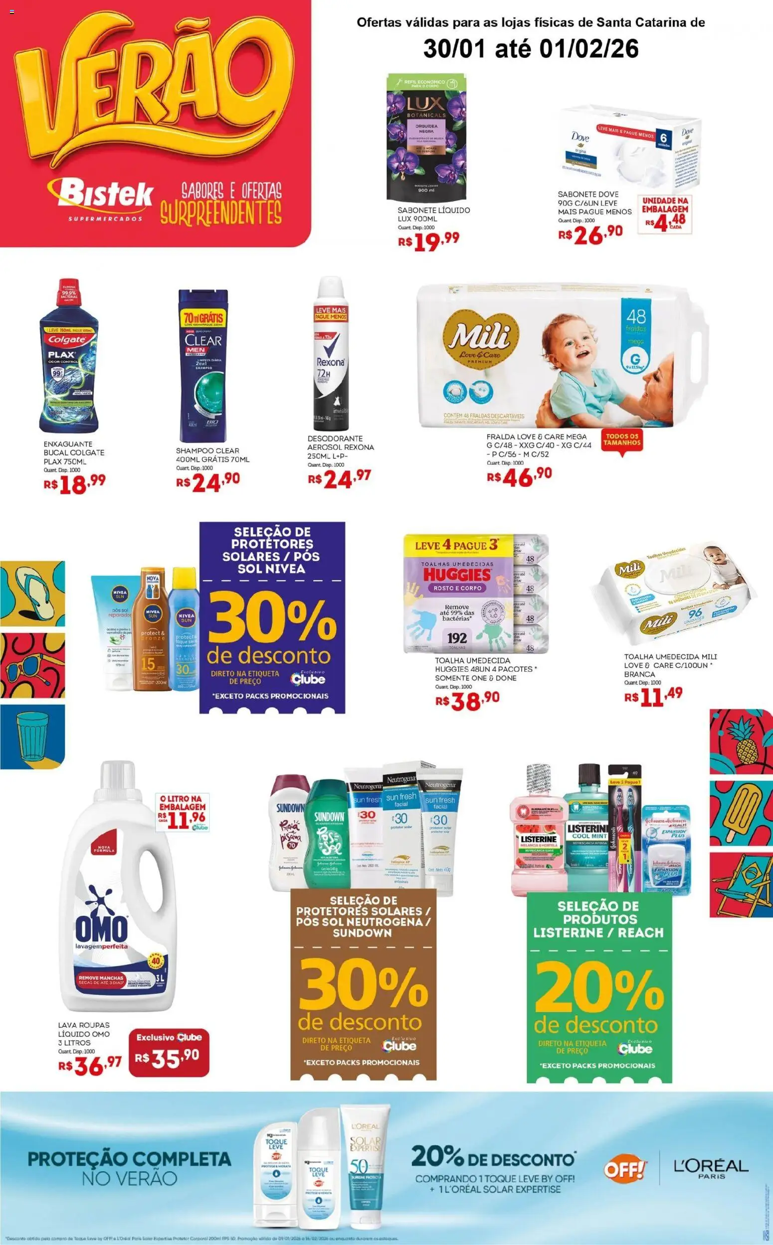 Bistek Supermercados Folheto - válido de 30.01.2026 | Página: 3 | Produtos: Melancia, Piscina, Rexona, Sabonete líquido