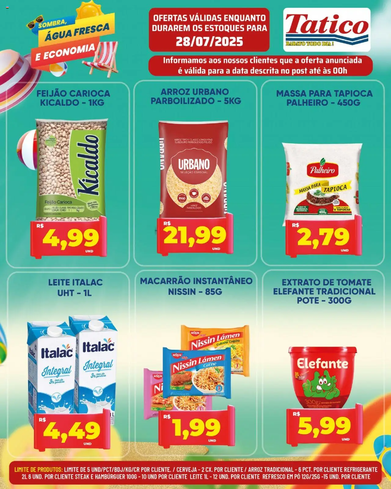Tatico Folheto - válido de 28.07.2025 | Página: 4 | Produtos: Pó, Hambúrguer, Macarrão instantâneo, Refrigerante