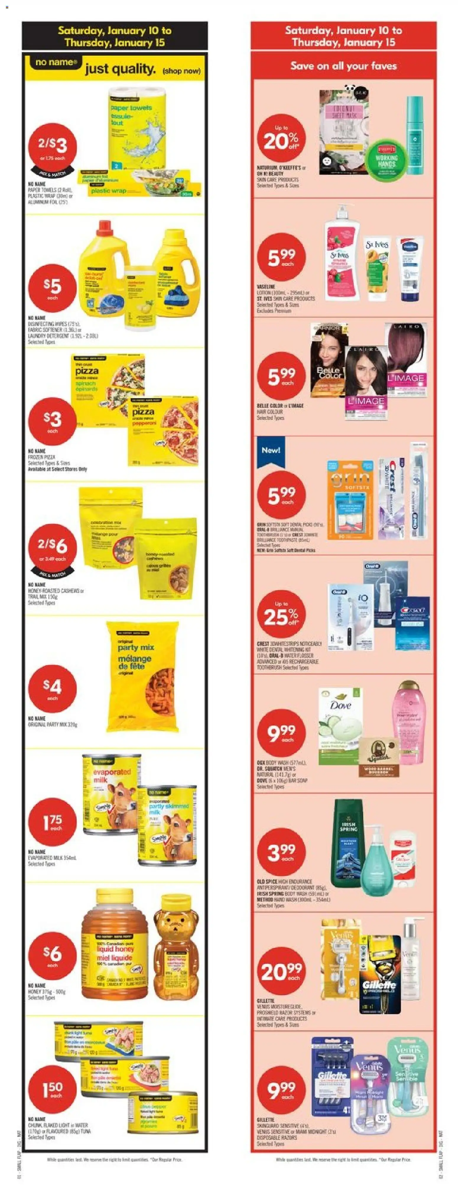 Shoppers flyer valid from 09.01.2026 | Page: 2 | Products: Mask, Body wash, Deodorant, Fabric softener