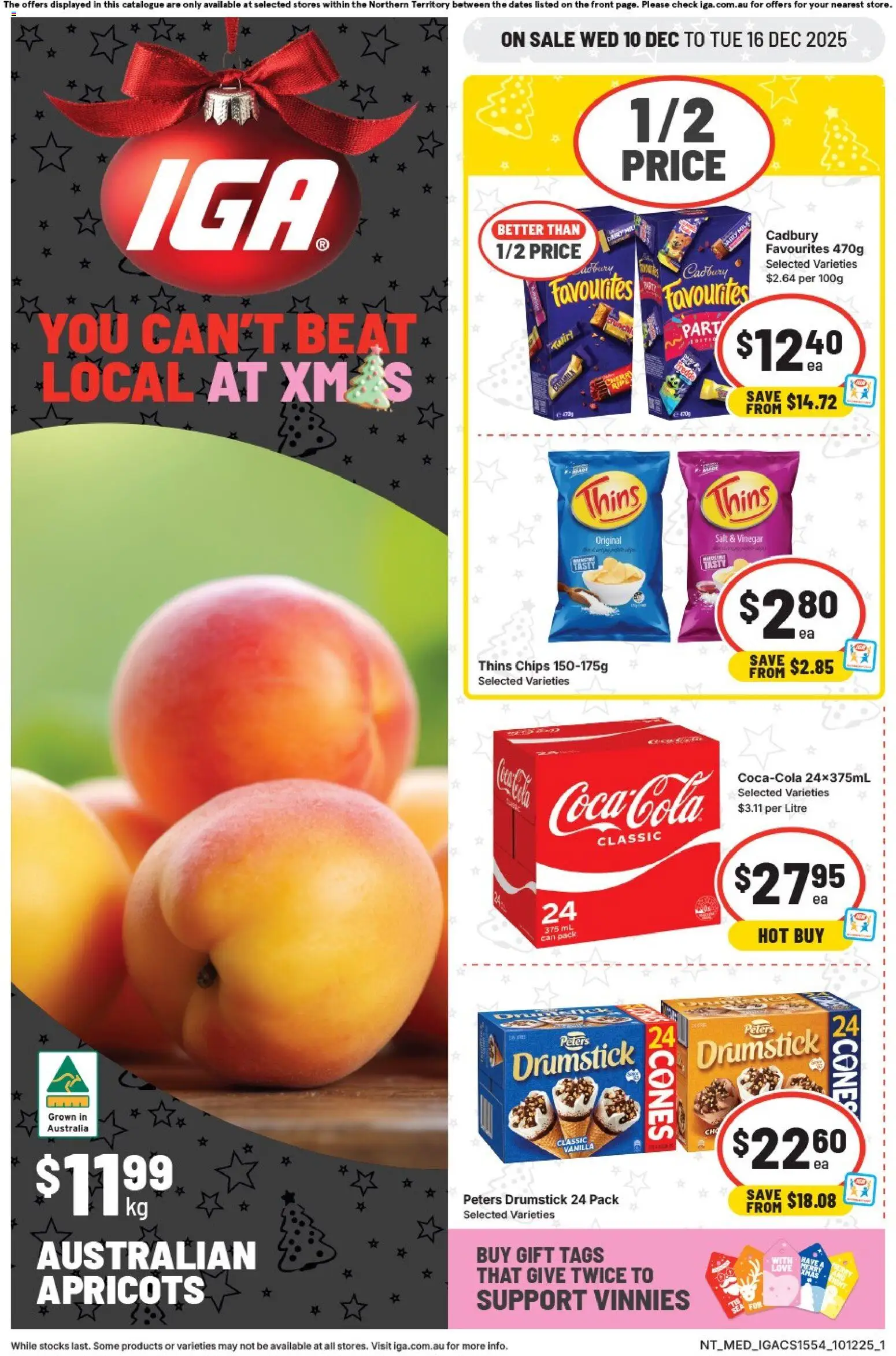 IGA catalogue - valid from 10.12.2025 | Page: 1 | Products: Dairy, Chips, Salt, Vinegar