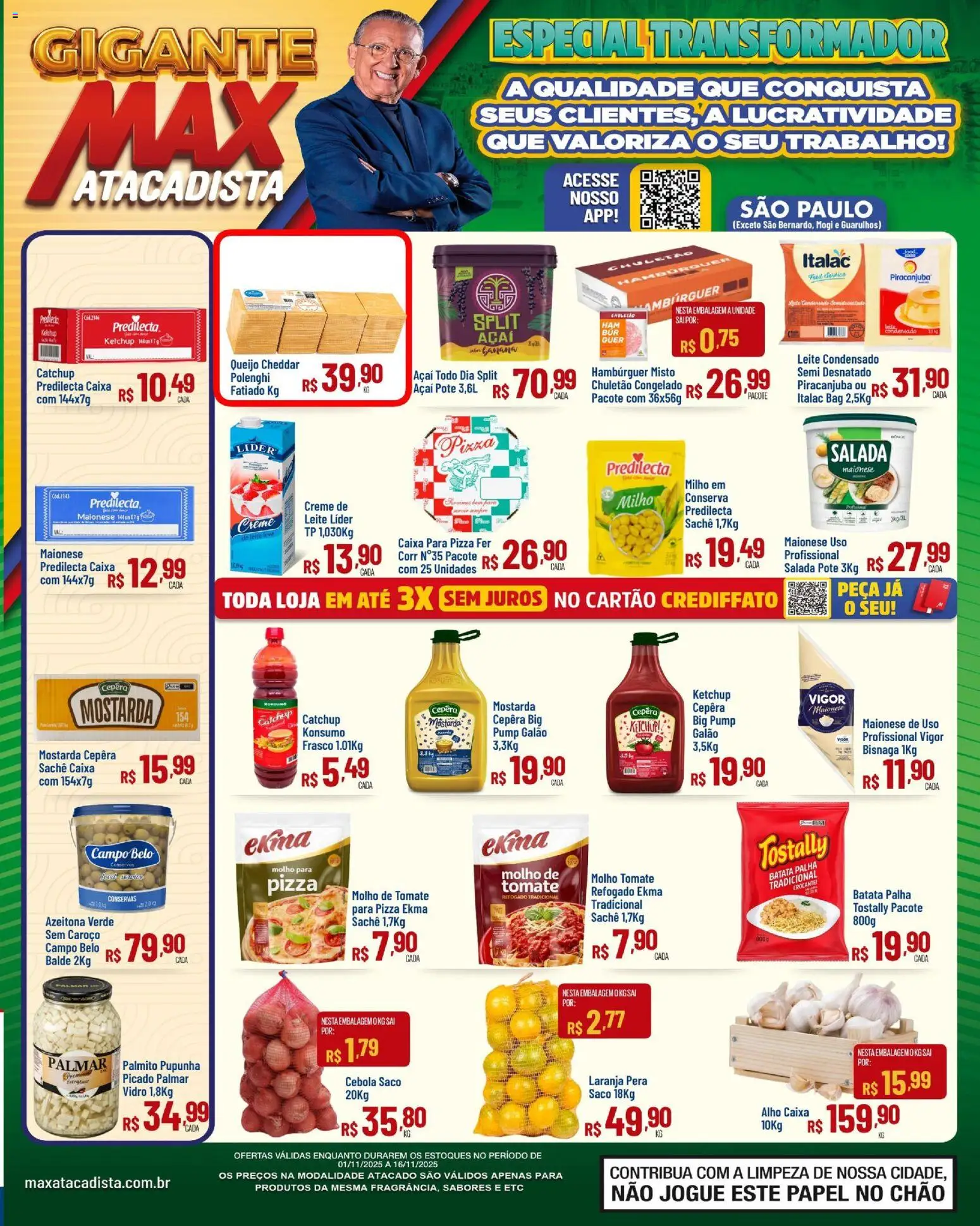 Max Atacadista Folheto - válido de 01.11.2025 | Página: 1 | Produtos: Caixa, Salada, Maionese, Leite condensado