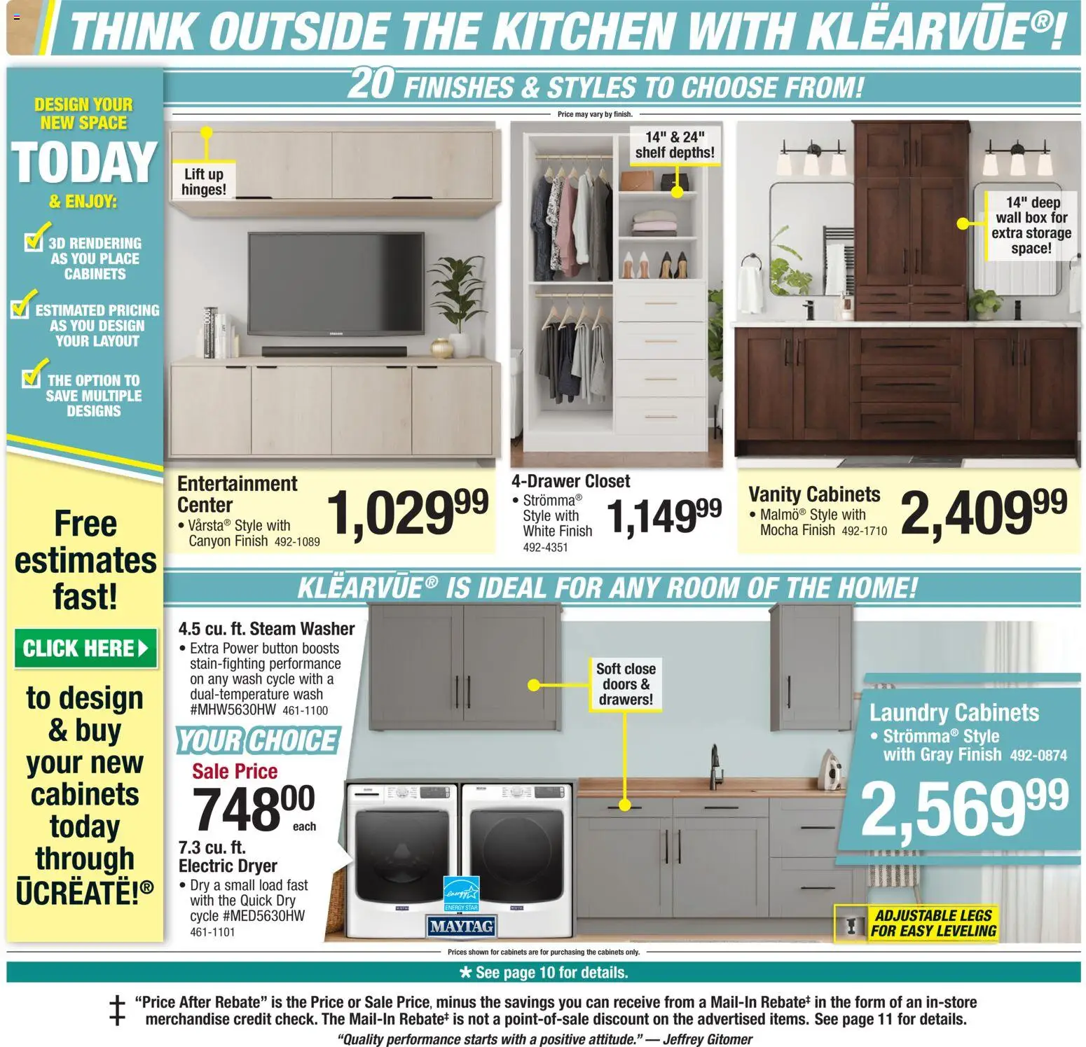 Menards Weekly Ad - valid from 14.01.2026 | Page: 3 | Products: Shelf, Box, Washer, Dryer