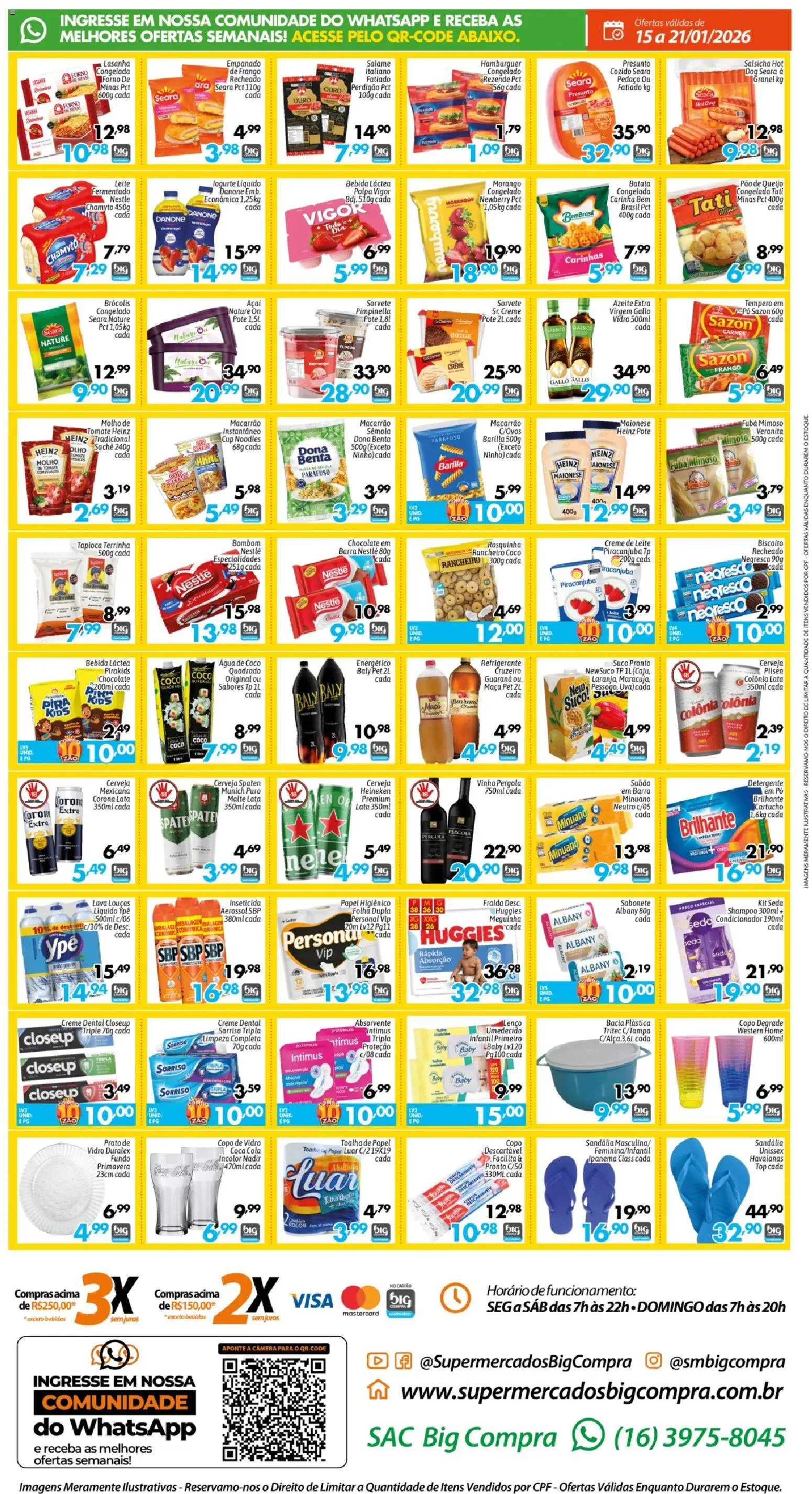 Big Compra Folheto - válido de 15.01.2026 | Página: 2 | Produtos: Condicionador, Brócolis, Refrigerante, Biscoito recheado