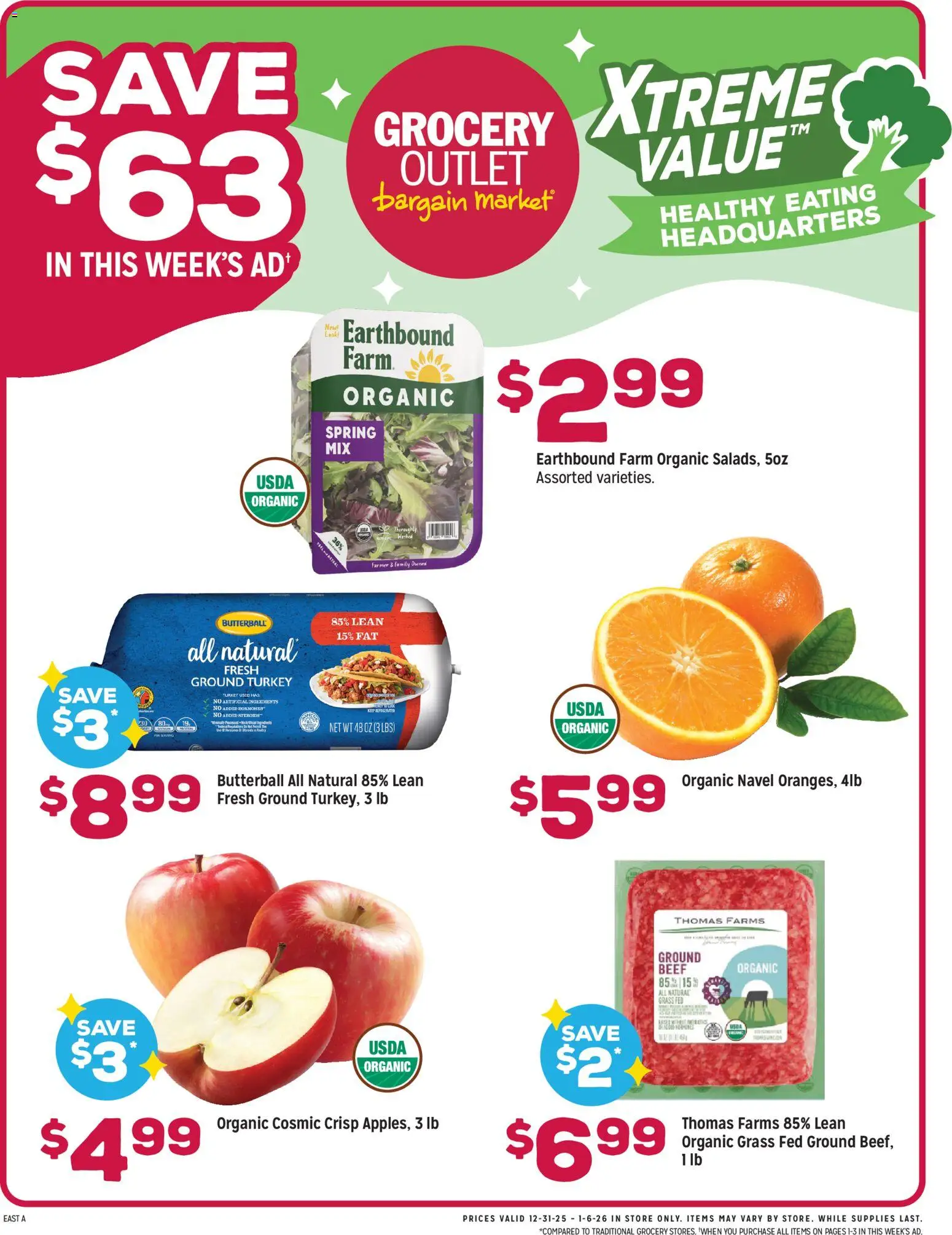 Grocery Outlet Weekly Ad - OH - valid from 31.12.2025 | Page: 1 | Products: Beef