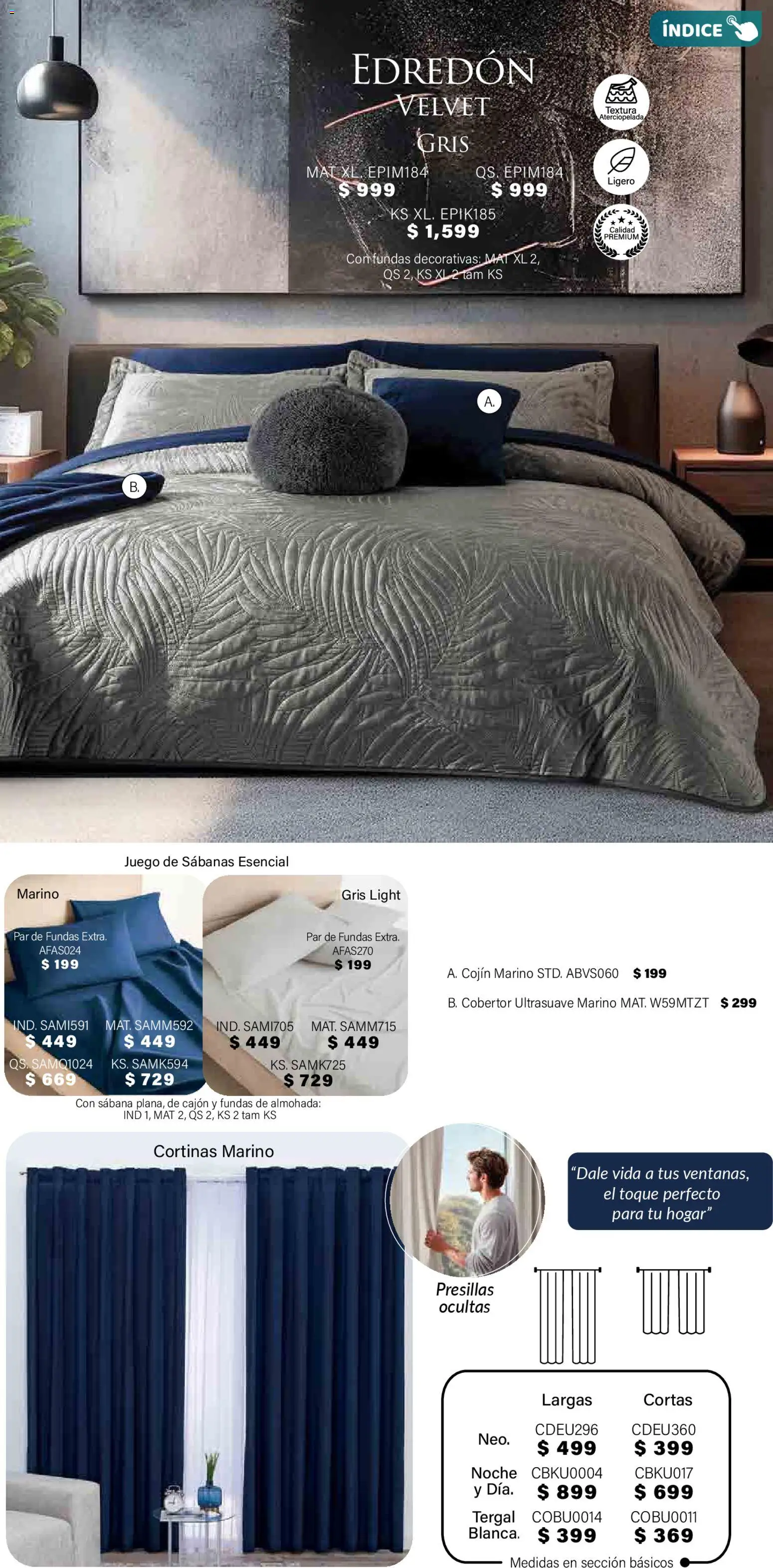 Nuevas ofertas de Colchas Concord válidas en toda la República Mexicana desde el 01.11.2025. ¡Encuentra las mejores ofertas en Colchas Concord Buen Fin! | Página: 362 | Productos: Juego, Almohada, Sabanas, Cortinas