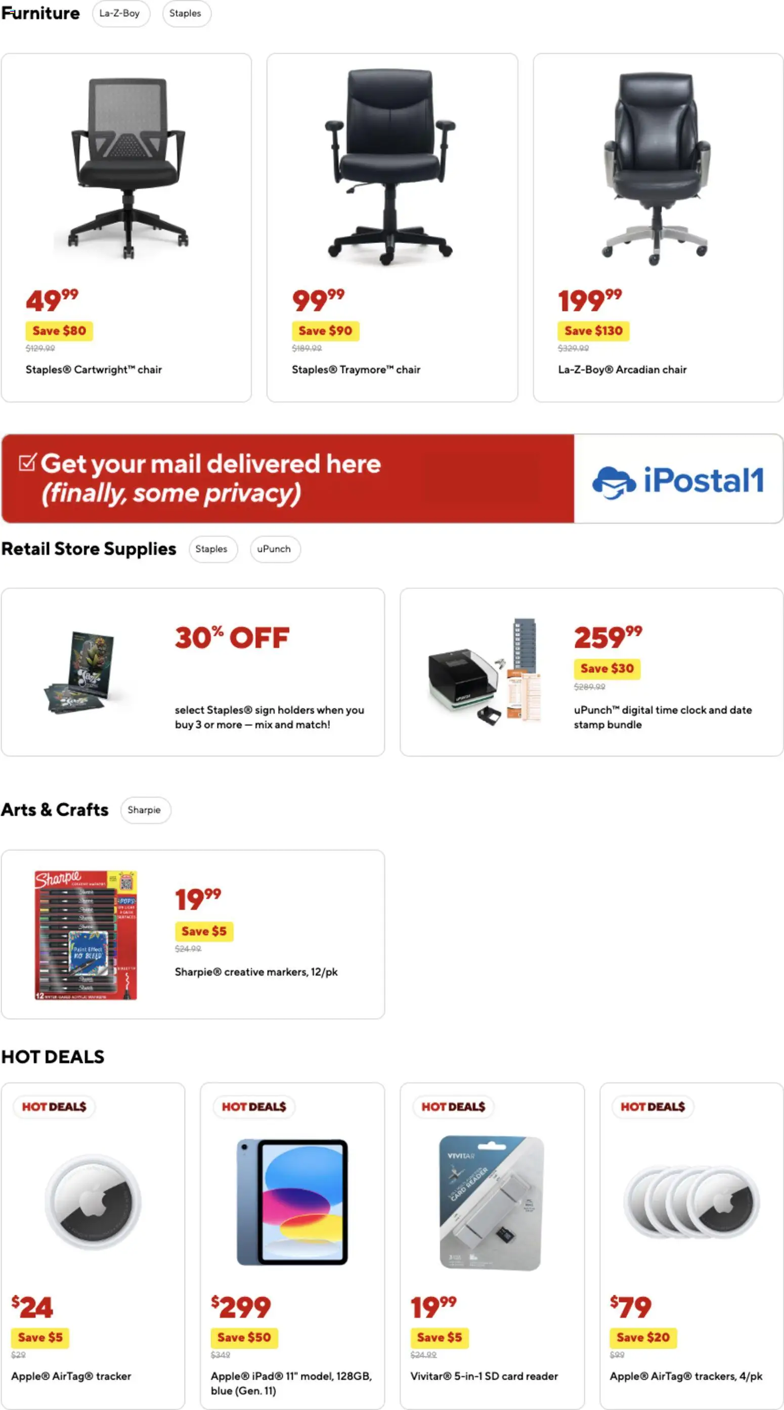 Staples Weekly Ad - valid from 02.11.2025 | Page: 11 | Products: Chair, Date