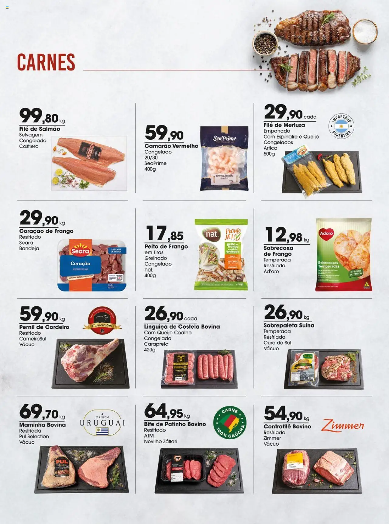 Zaffari Folheto - válido de 09.09.2025 | Página: 12 | Produtos: Coração de frango, Cordeiro, Bandeja, Peito de frango