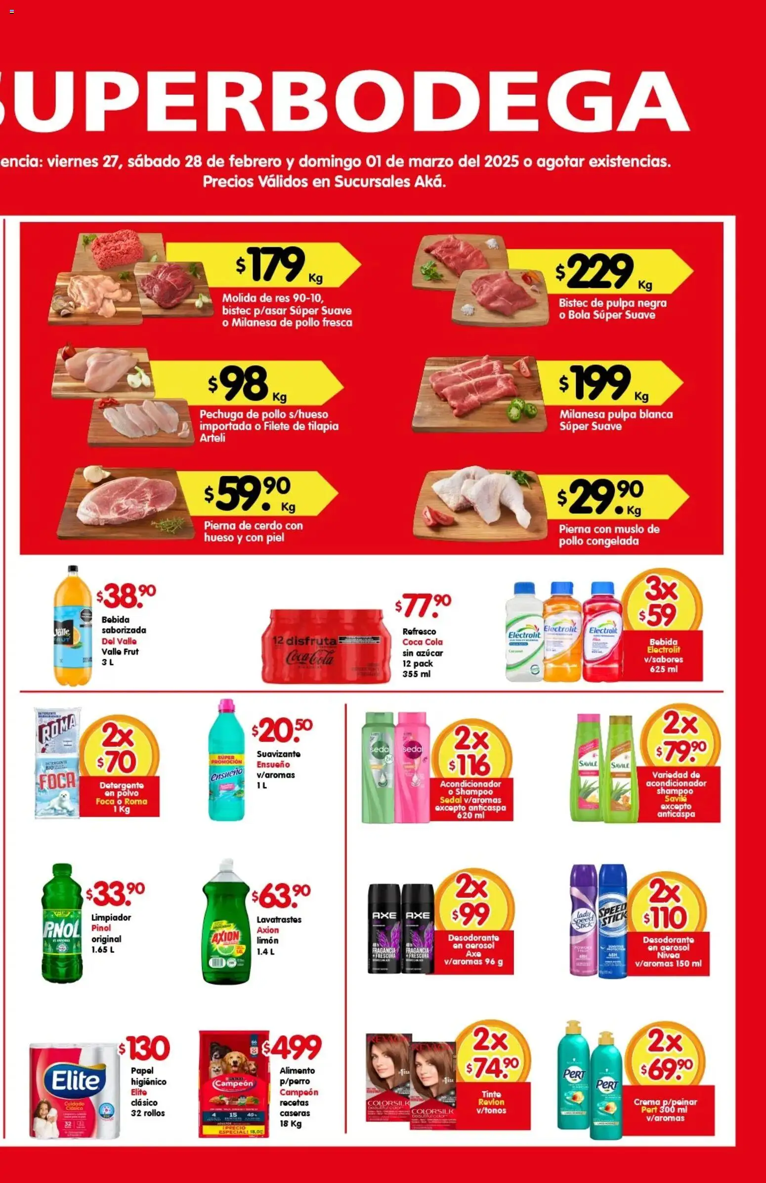 Nuevas ofertas de Arteli válidas en toda la República Mexicana desde el 27.02.2026. ¡Encuentra las mejores ofertas en Arteli folleto Aká Superbodegas Foraneas! | Página: 2 | Productos: Cerdo, Fragancia, Polvo, Acondicionador