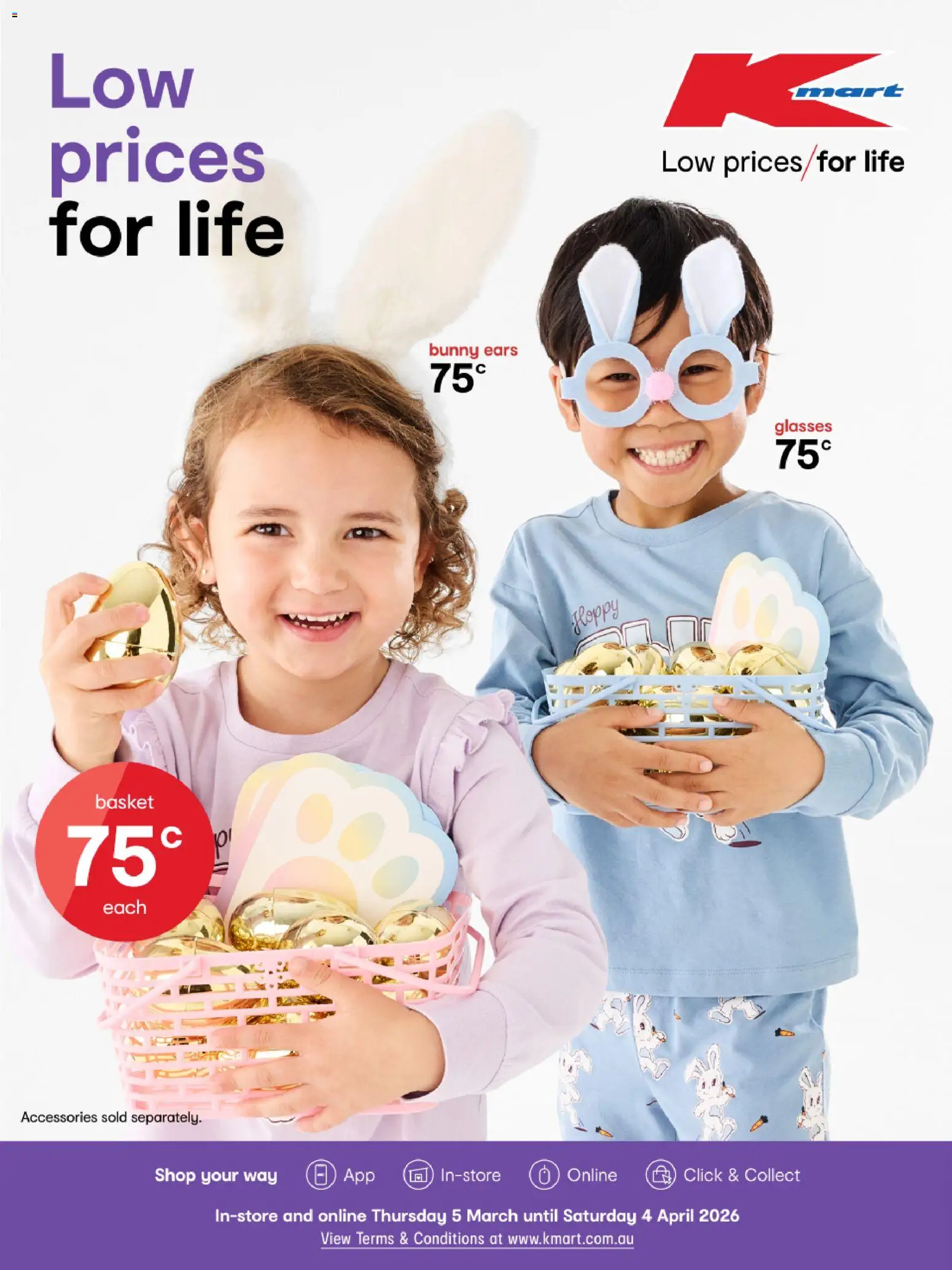 Kmart catalogue - valid from 05.03.2026 | Page: 1 | Products: Basket, Accessories, Glasses