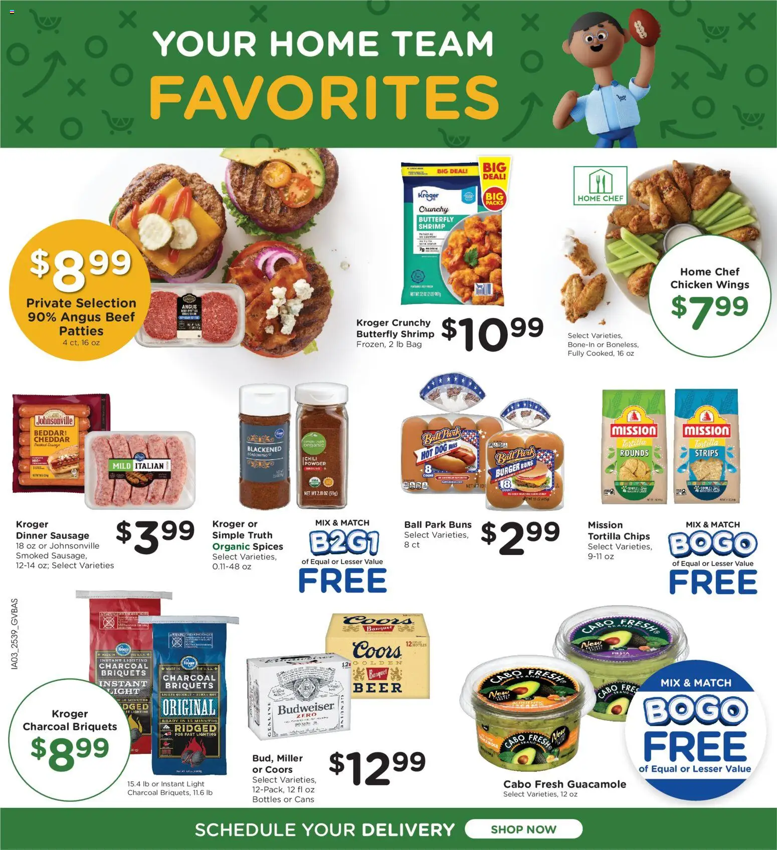 Kroger Ad - valid from 29.10.2025 | Page: 9 | Products: Beef, Chips, Spices, Bag