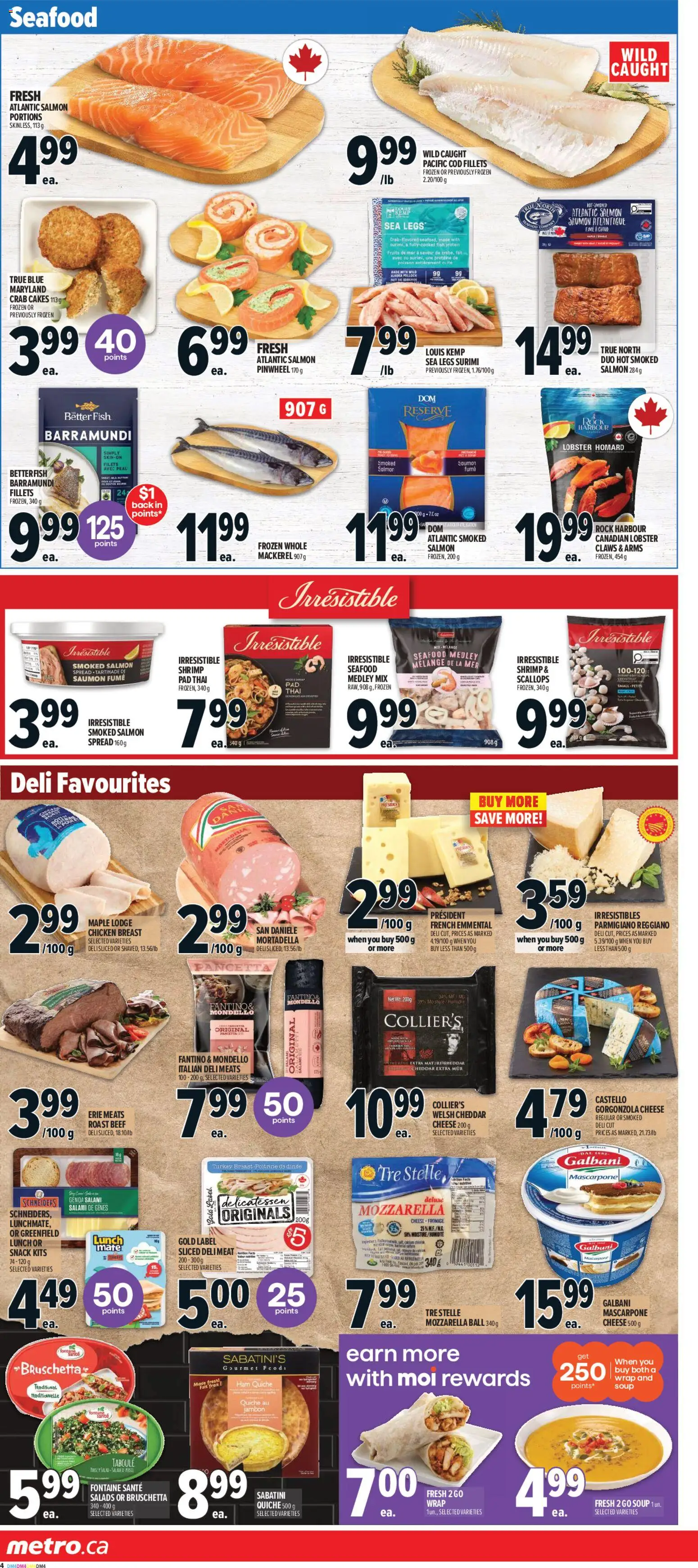 Metro flyer valid from 19.02.2026 | Page: 8 | Products: Fish, Cheese, Salami, Chicken