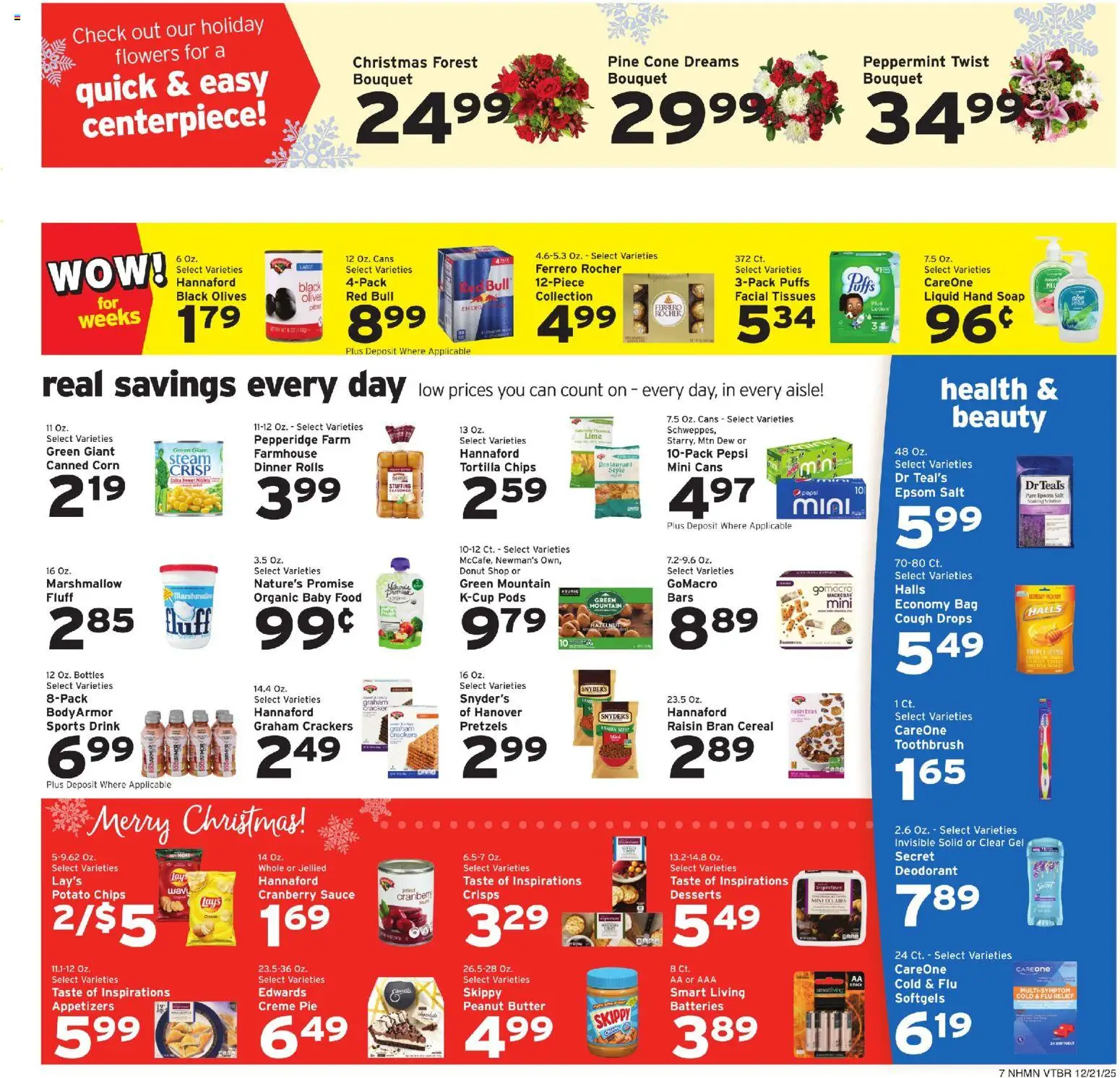 Hannaford Weekly Ad - valid from 21.12.2025 | Page: 7 | Products: Corn, Chips, Baby food, Salt