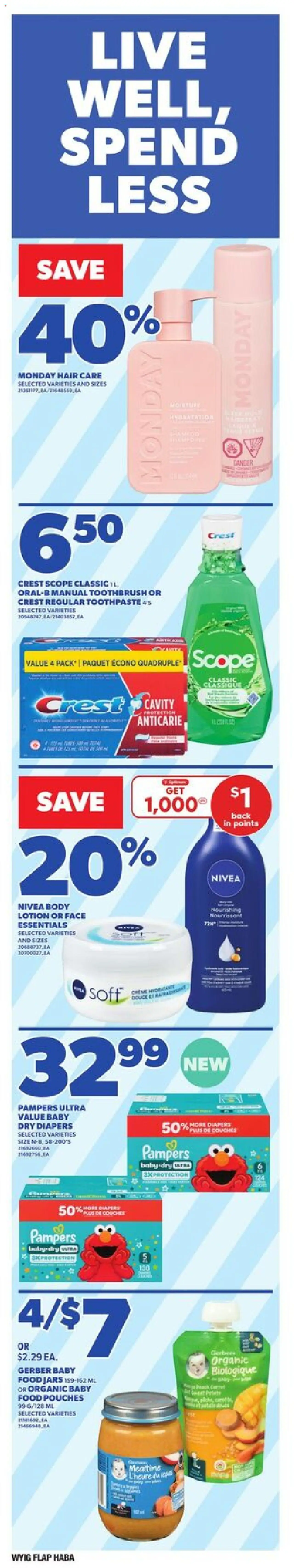 Loblaws flyer valid from 18.09.2025 | Page: 14 | Products: Body lotion, Toothpaste