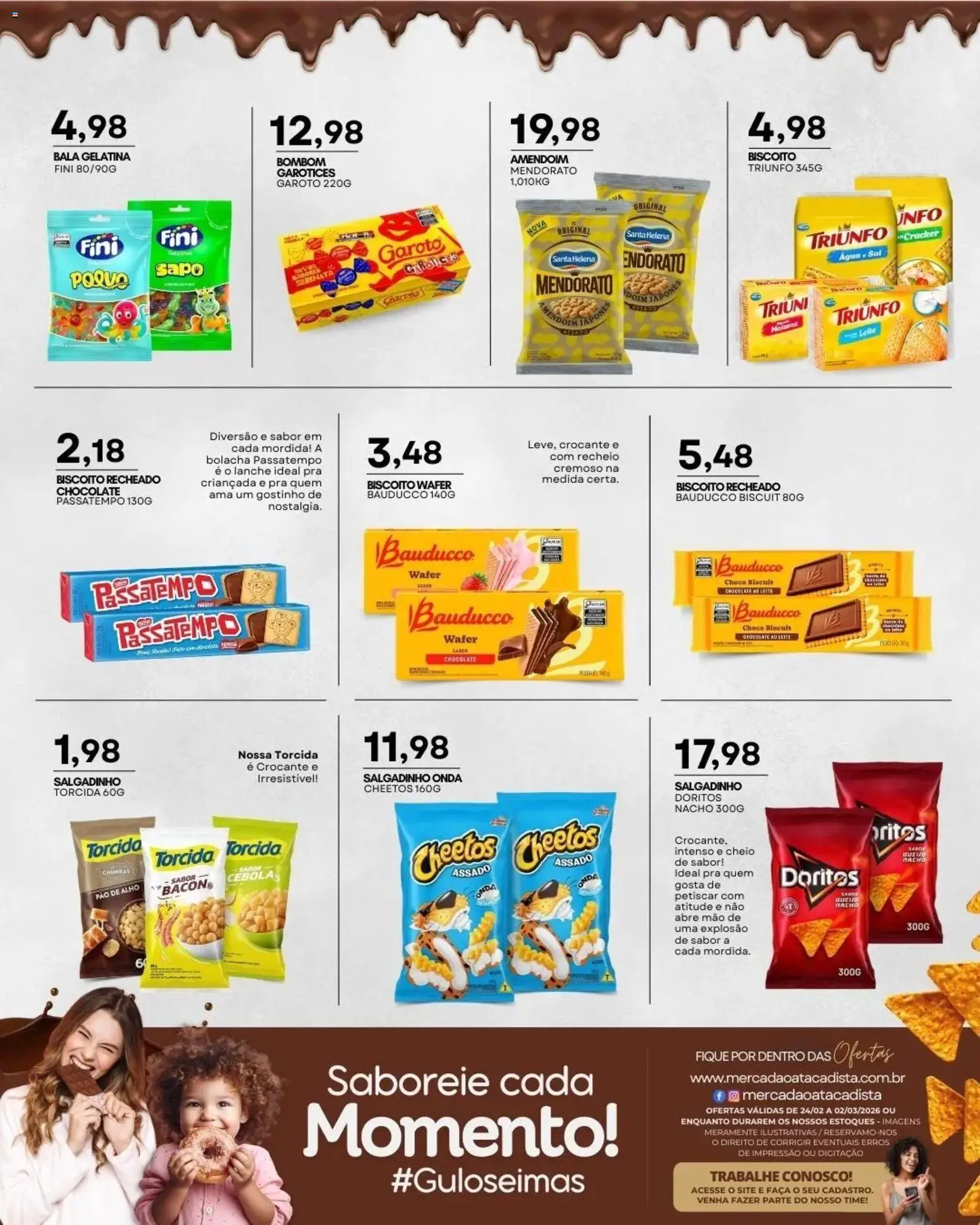 Mercadão Atacadista Folheto - válido de 24.02.2026 | Página: 9 | Produtos: Leite, Chocolate, Bolacha, Biscoito recheado