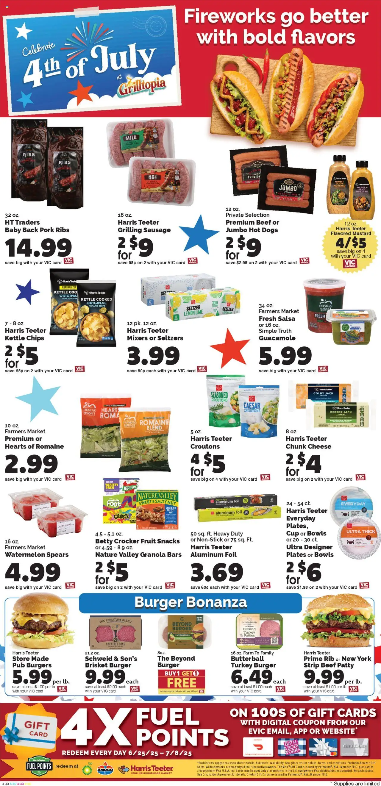 Harris Teeter Weekly Ad - valid from 02.07.2025 | Page: 7 | Products: Romaine, Avocado, Pepper, Lime