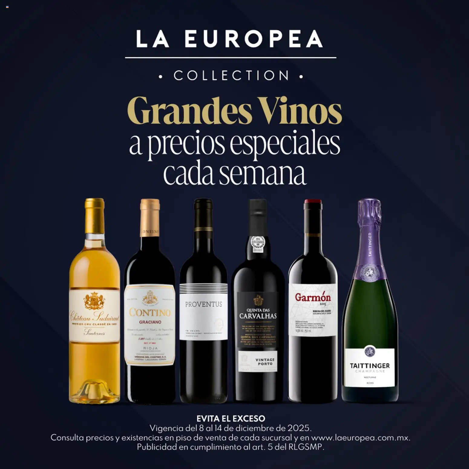 Nuevas ofertas de La Europea válidas en toda la República Mexicana desde el 08.12.2025. ¡Encuentra las mejores ofertas en La Europea catálogo Grandes Vinos! | Página: 1 | Productos: Champagne