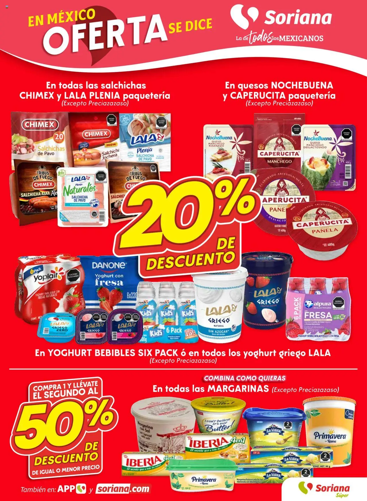 Nuevas ofertas de Soriana válidas en toda la República Mexicana desde el 16.10.2025. ¡Encuentra las mejores ofertas en Soriana - Fin de Semana Súper: Tijuana, Mexicali, Ensenada, San Luis Río Colorado y Tecate! | Página: 3 | Productos: Fresa, Sal, Queso, Margarina