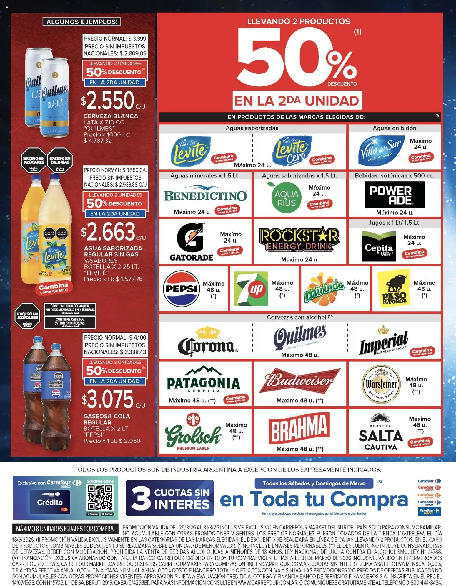 Carrefour Market catálogo │ válido desde el 25.03.2026 | Página: 8 | Productos: Caso, Botella, Agua, Agua saborizada