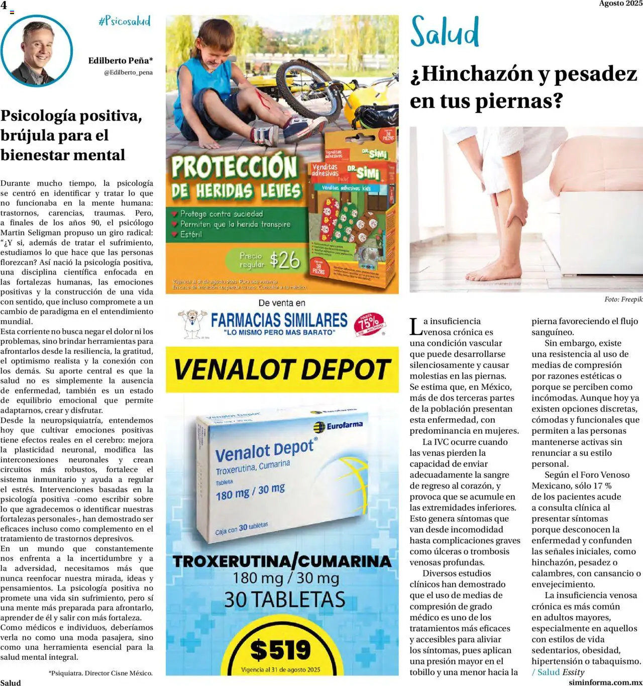 Nuevas ofertas de Farmacias Similares válidas en toda la República Mexicana desde el 01.08.2025. ¡Encuentra las mejores ofertas en Farmacias Similares - Catálogo! | Página: 4 | Productos: Caja, Tableta, Sobre