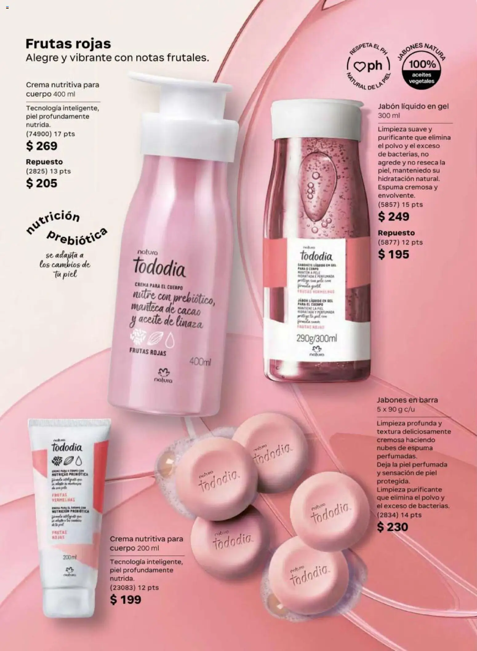 Nuevas ofertas de Natura válidas en toda la República Mexicana desde el 24.04.2026. ¡Encuentra las mejores ofertas en Natura campaña 7 2026! | Página: 108 | Productos: Jabón líquido, Crema, Aceite, Barra