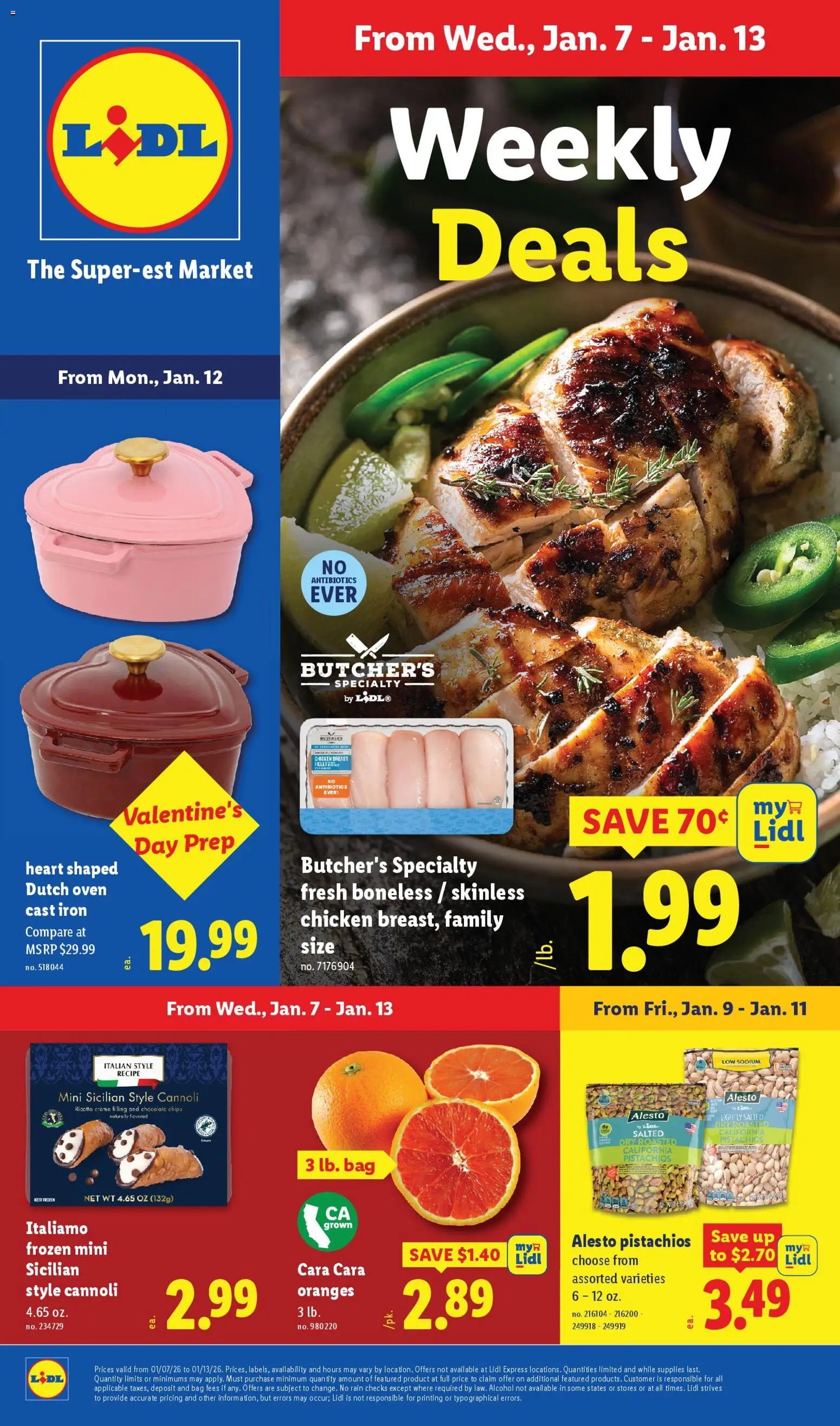 Lidl Weekly Ad - valid from 07.01.2026 | Page: 1 | Products: Oranges, Chips, Bag, Oven