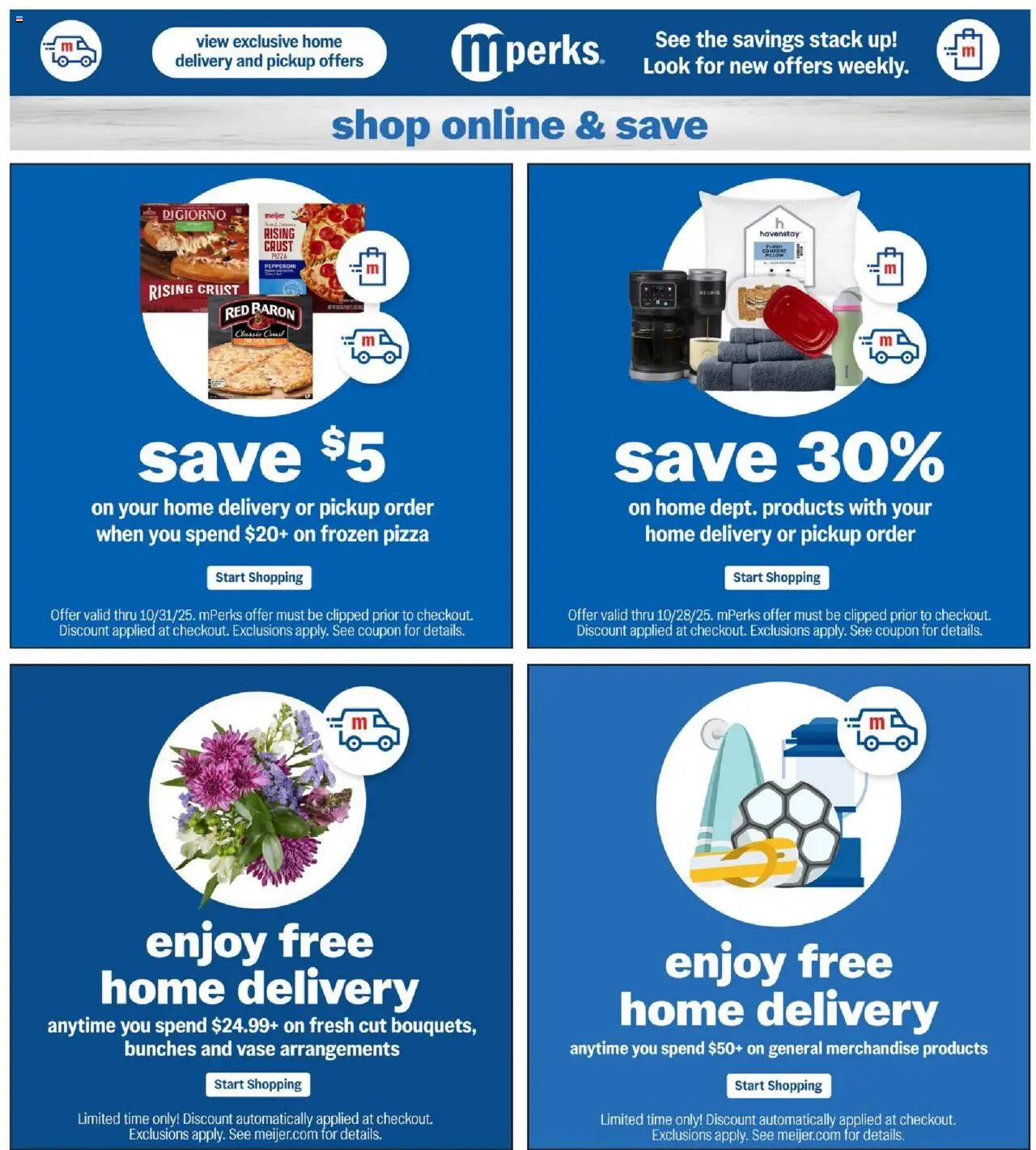 Meijer Weekly Ad - valid from 15.10.2025 | Page: 47 | Products: Vase, Pizza