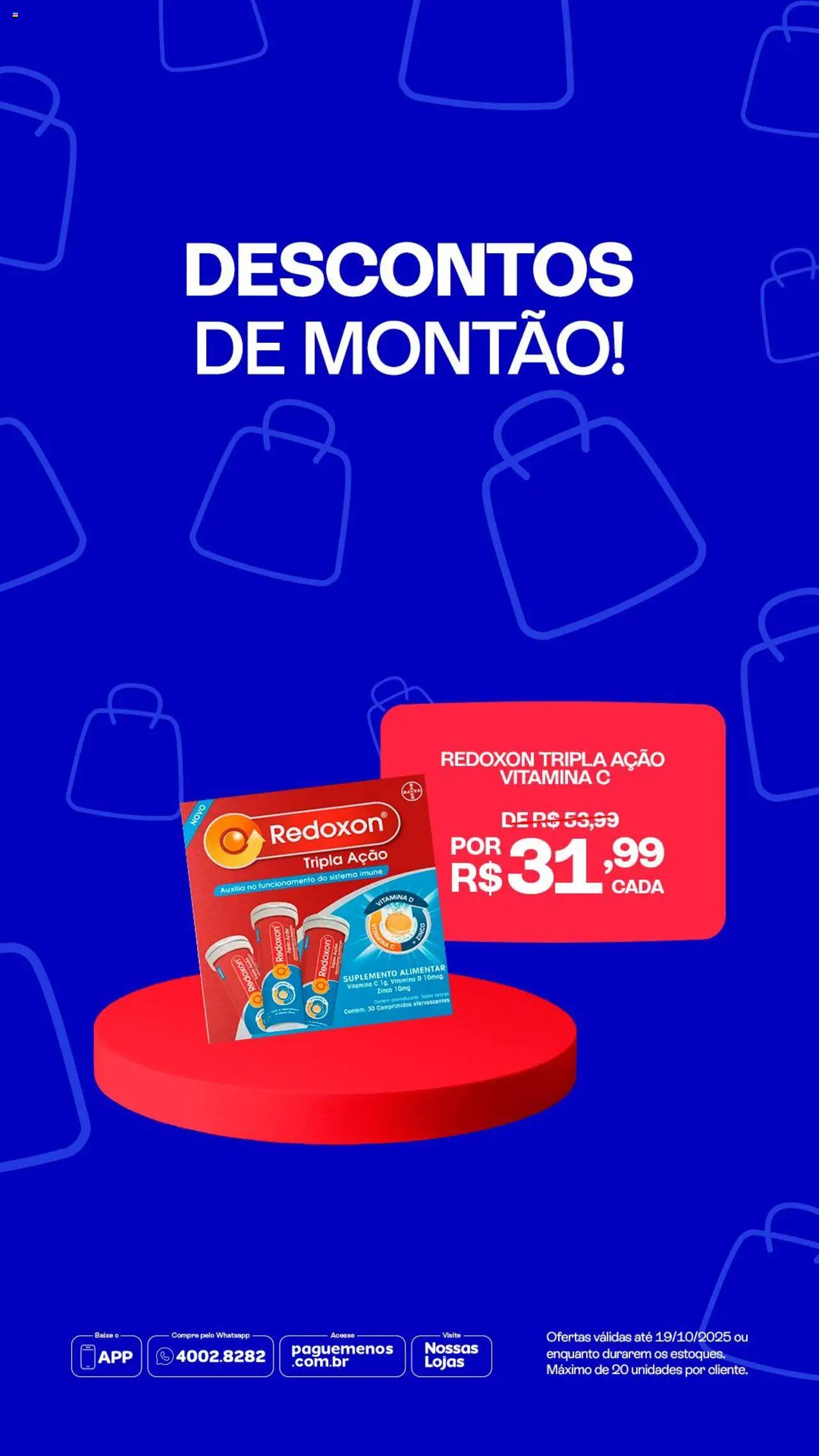 Pague Menos Folheto - válido de 13.10.2025 | Página: 3 | Produtos: Vitamina d, Vitamina c